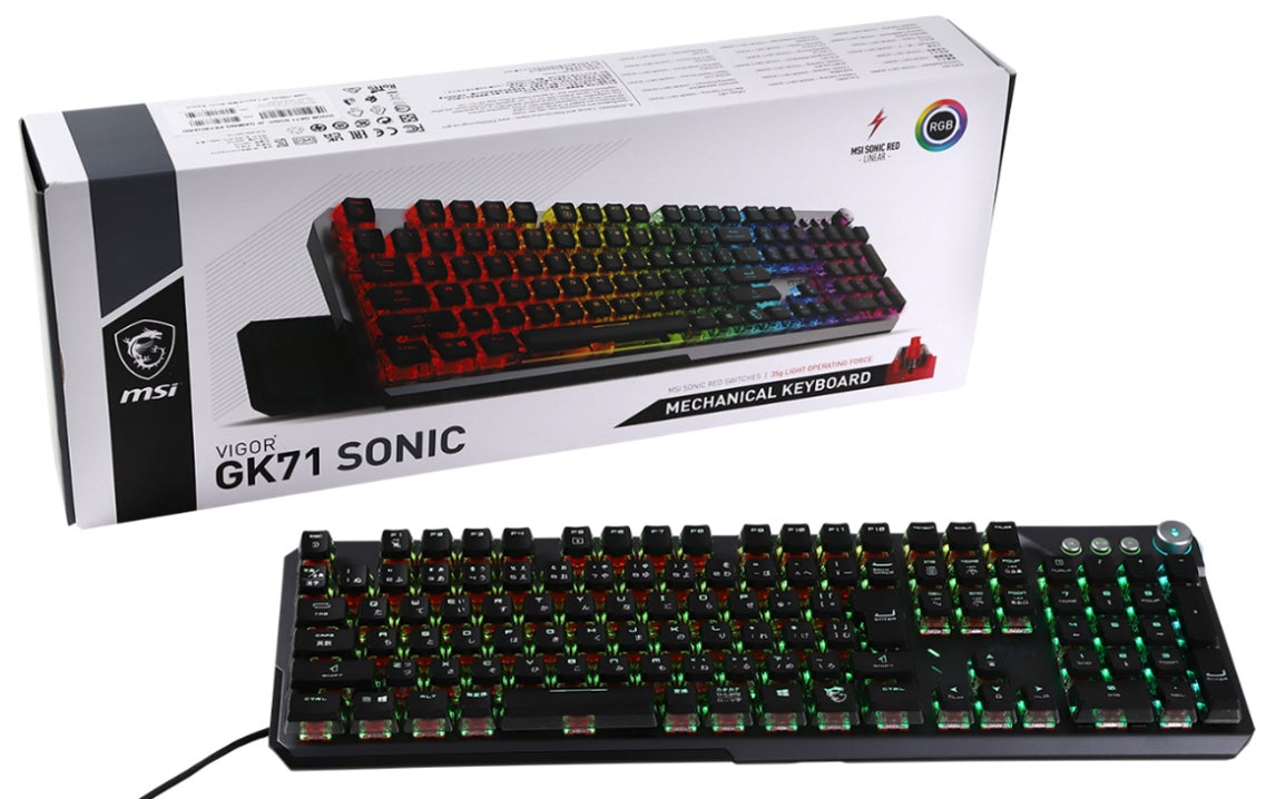 MSI、独自の軽量なリニアメカニカルキースイッチを採用したミドルハイ MSI、独自の軽量なリニアメカニカルキースイッチを採用したミドルハイ