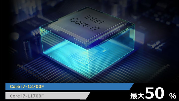 第12世代インテル® Core™ i7 、GeForce® RTX™ 3060Ti LHR搭載 ミドル 第12世代インテル® Core™ i7 、GeForce® RTX™ 3060Ti LHR搭載 ミドル