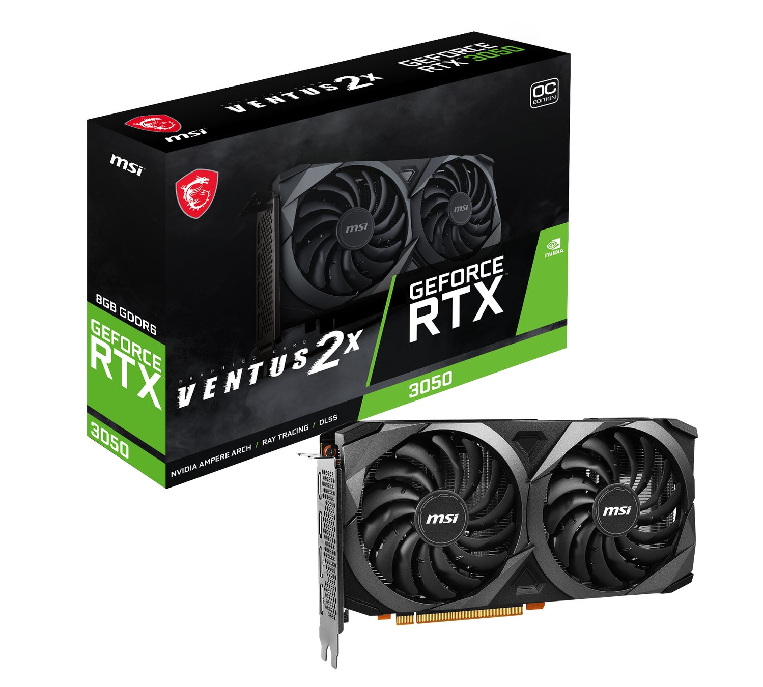 グラフィックボード・グラボ・ビデオカード RTX 3050 8GB MSI、NVIDIA® GeForce RTX™ 3050を搭載したグラフィックスカード