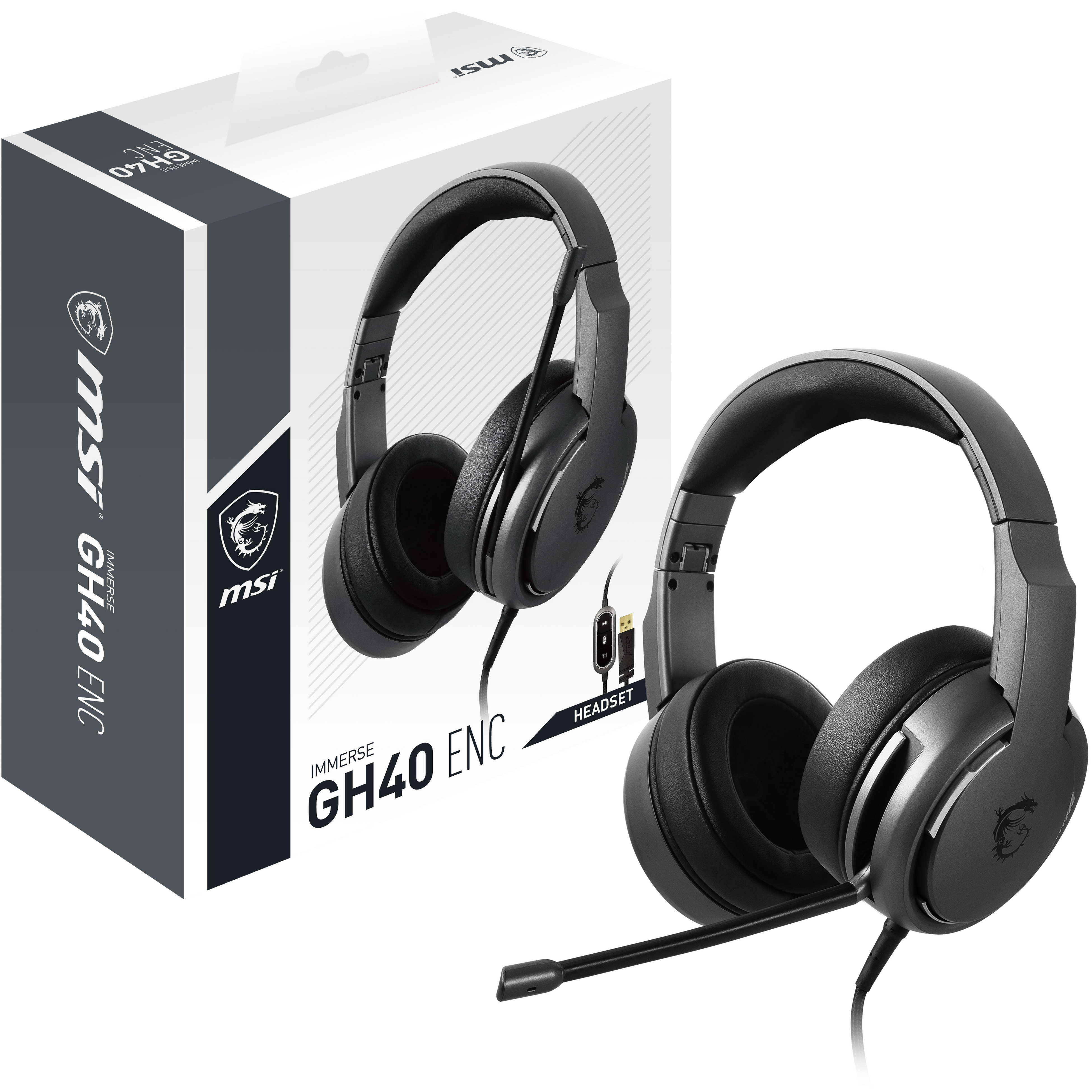 「IMMERSE GH40 ENC」でゲーム体験を革新！MSIが環境型ノイズキャンセリング機能を搭載したゲーミングヘッドセットを発売