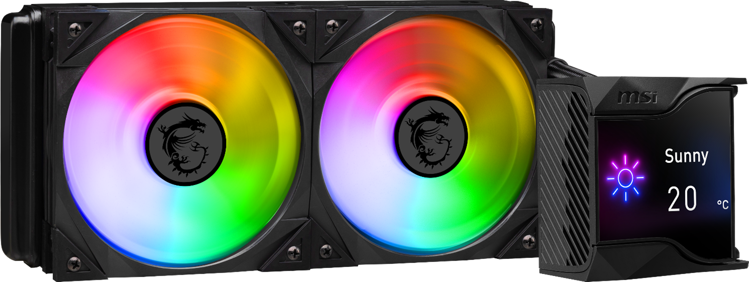 【美品】MSI MPG CORELIQUID D240 簡易水冷CPUクーラー 53749-881-