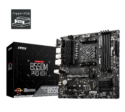 MSI、B550チップセット搭載、Micro-ATXサイズのマザーボード「B550M