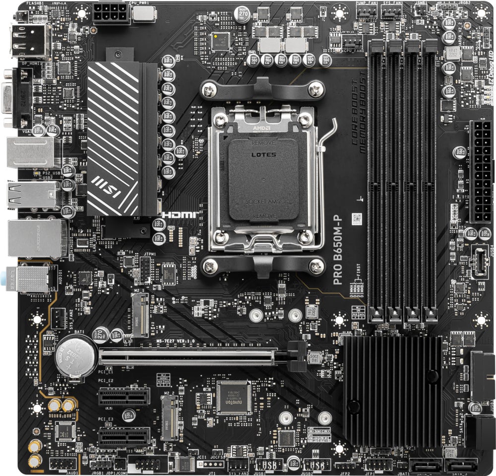 MSI、AMD Ryzen™ 8000G, 7000シリーズ・プロセッサー対応のB650 MSI、AMD Ryzen™ 8000G, 7000シリーズ・プロセッサー対応のB650