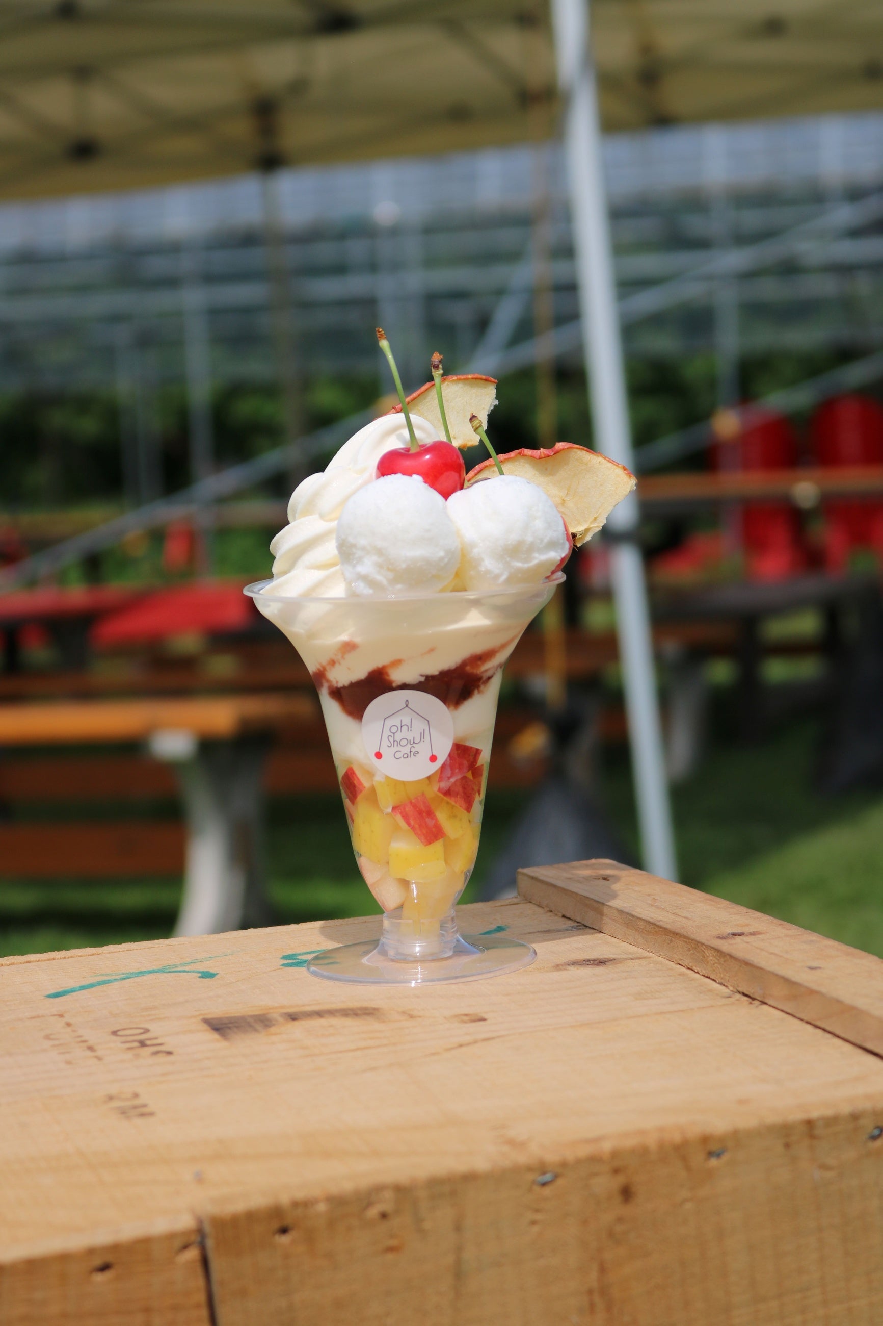 王将果樹園の朝パフェ さくらんぼヴァージョン