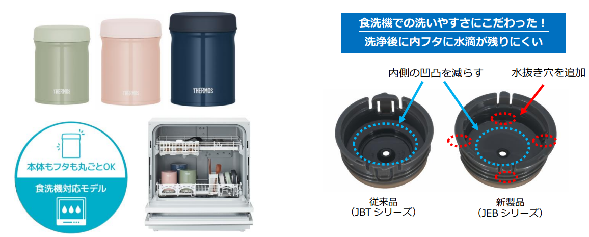 サーモス初 “本体もフタも丸ごと食洗機対応のスープジャー”『サーモス
