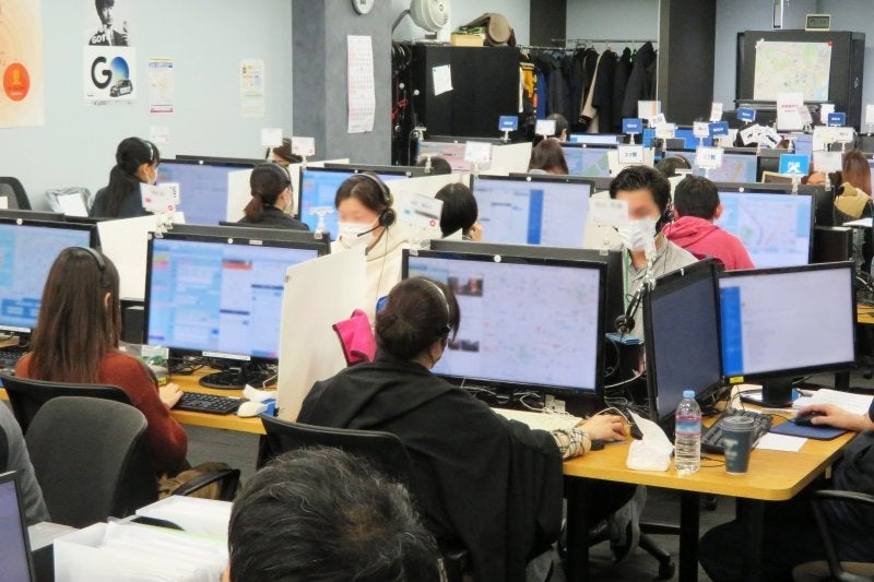 本社内のコールセンター（イメージ）