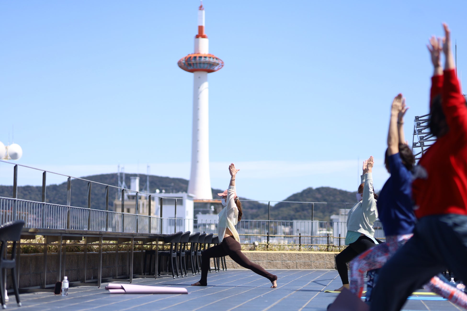 ヨガ体験会場京湯元ハトヤ瑞鳳閣ROOFTOP(前回開催時の様子)