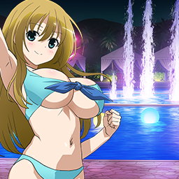 水着姿の淡(背景)