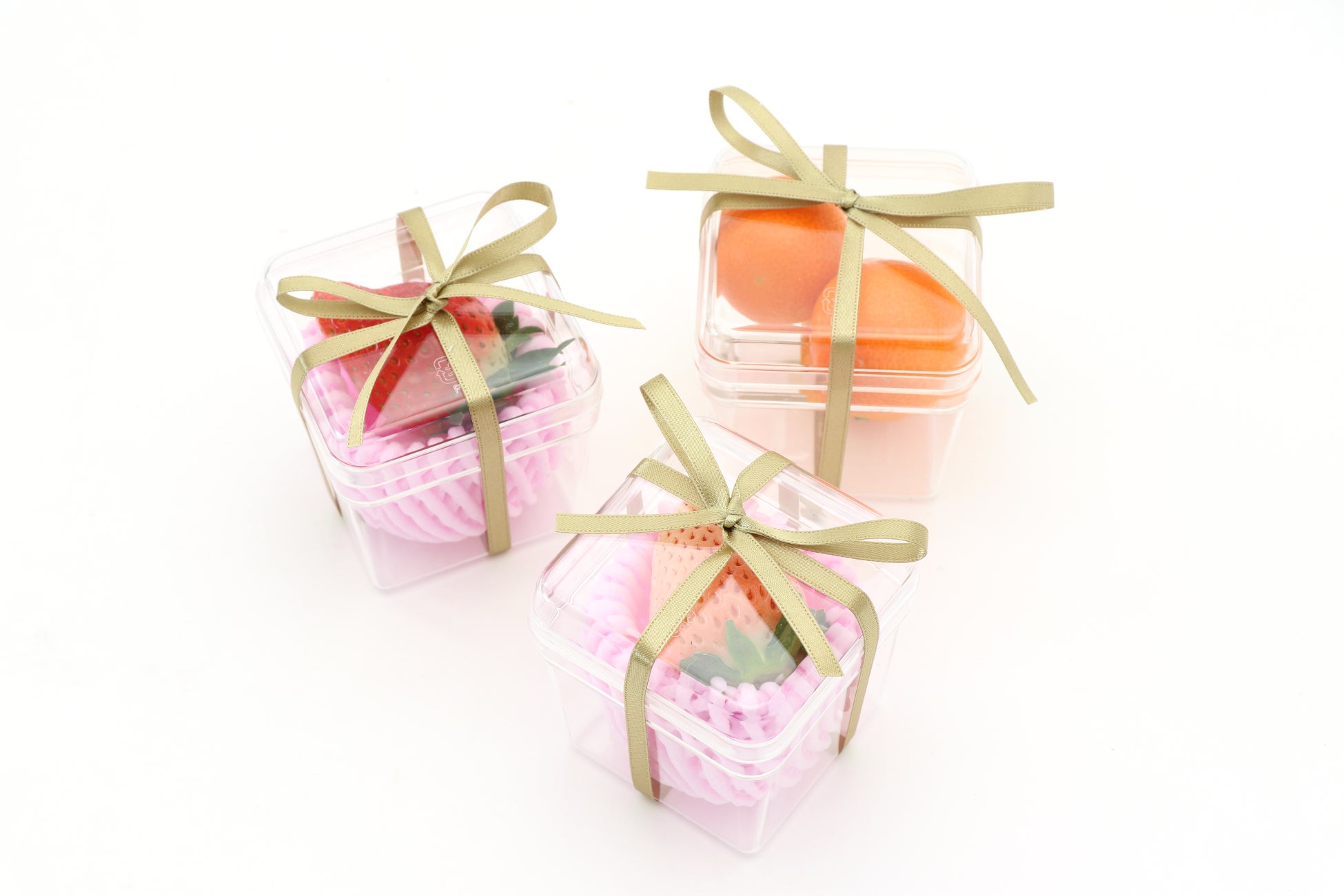 『バレンタインばらまきフルーツセット』 小分けラッピングイメージ