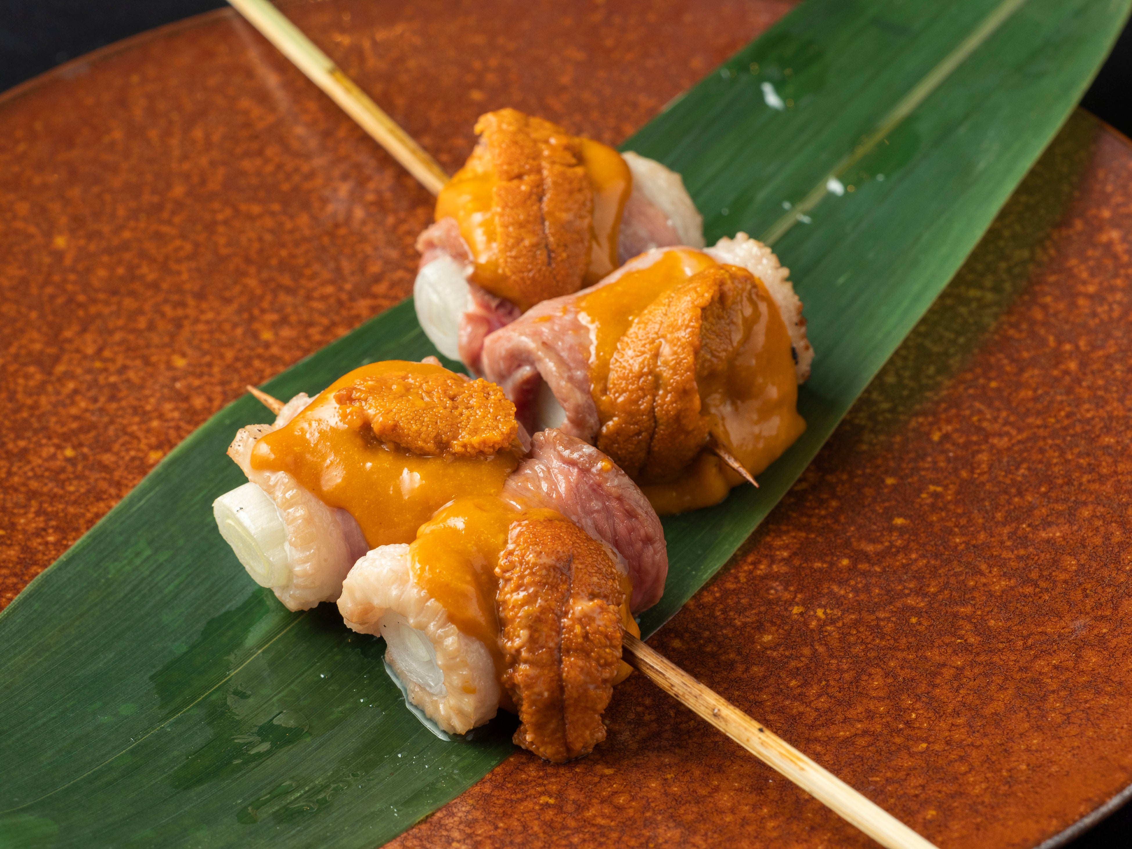 鴨ねぎ巻き × ウニクリームソース