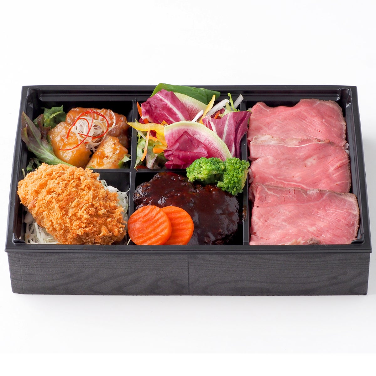 15種類の肉惣菜からお好きな３種が選べる『肉山肉右衛門弁当』組み合わせは455通り