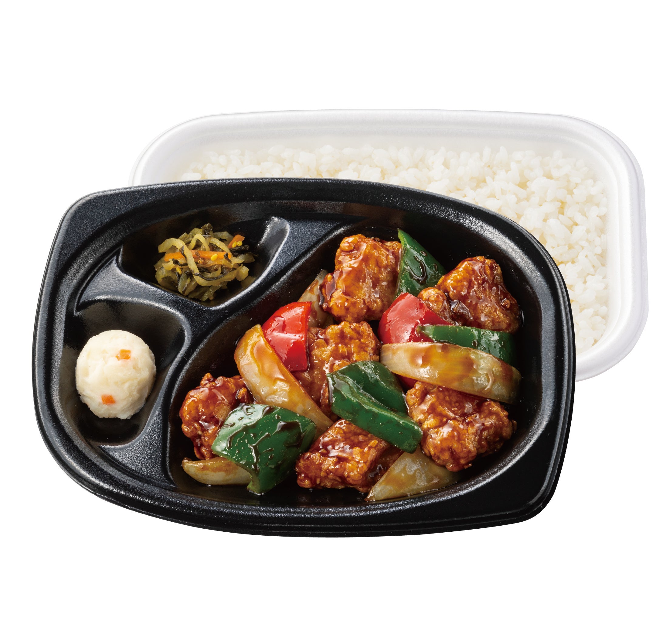 厳選黒酢の酢豚弁当　590円