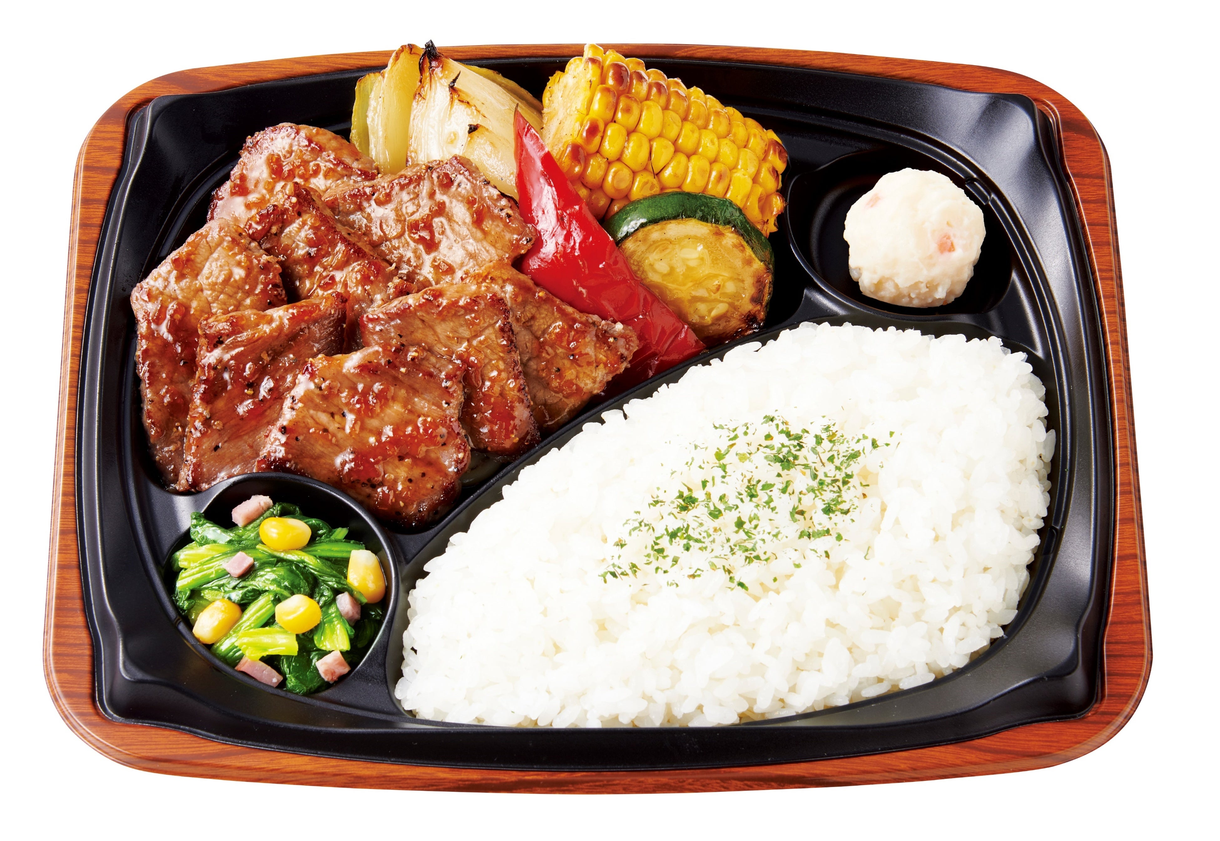 グリル野菜＆ビーフステーキプレート 890円