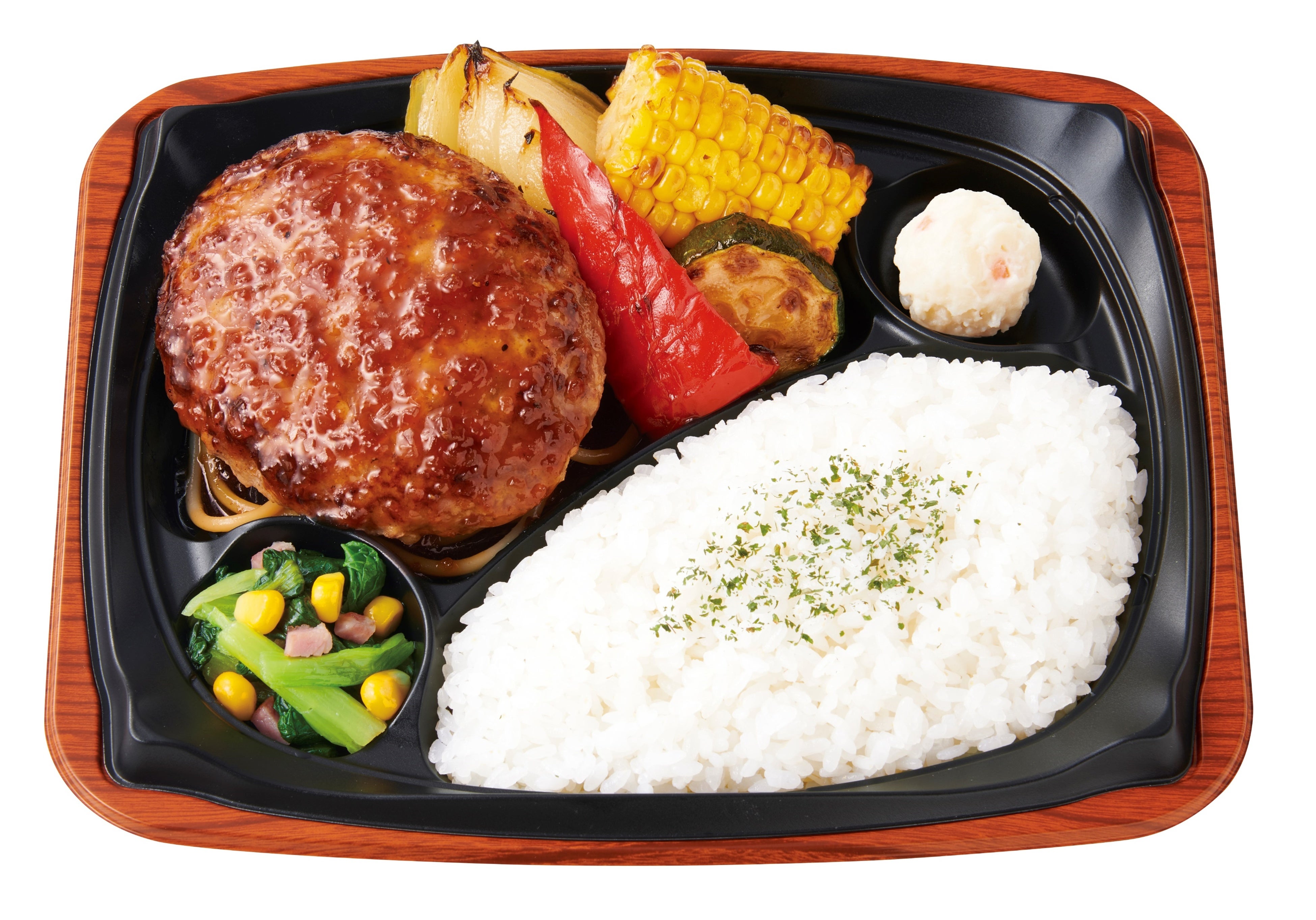 グリル野菜＆和風ハンバーグプレート 790円