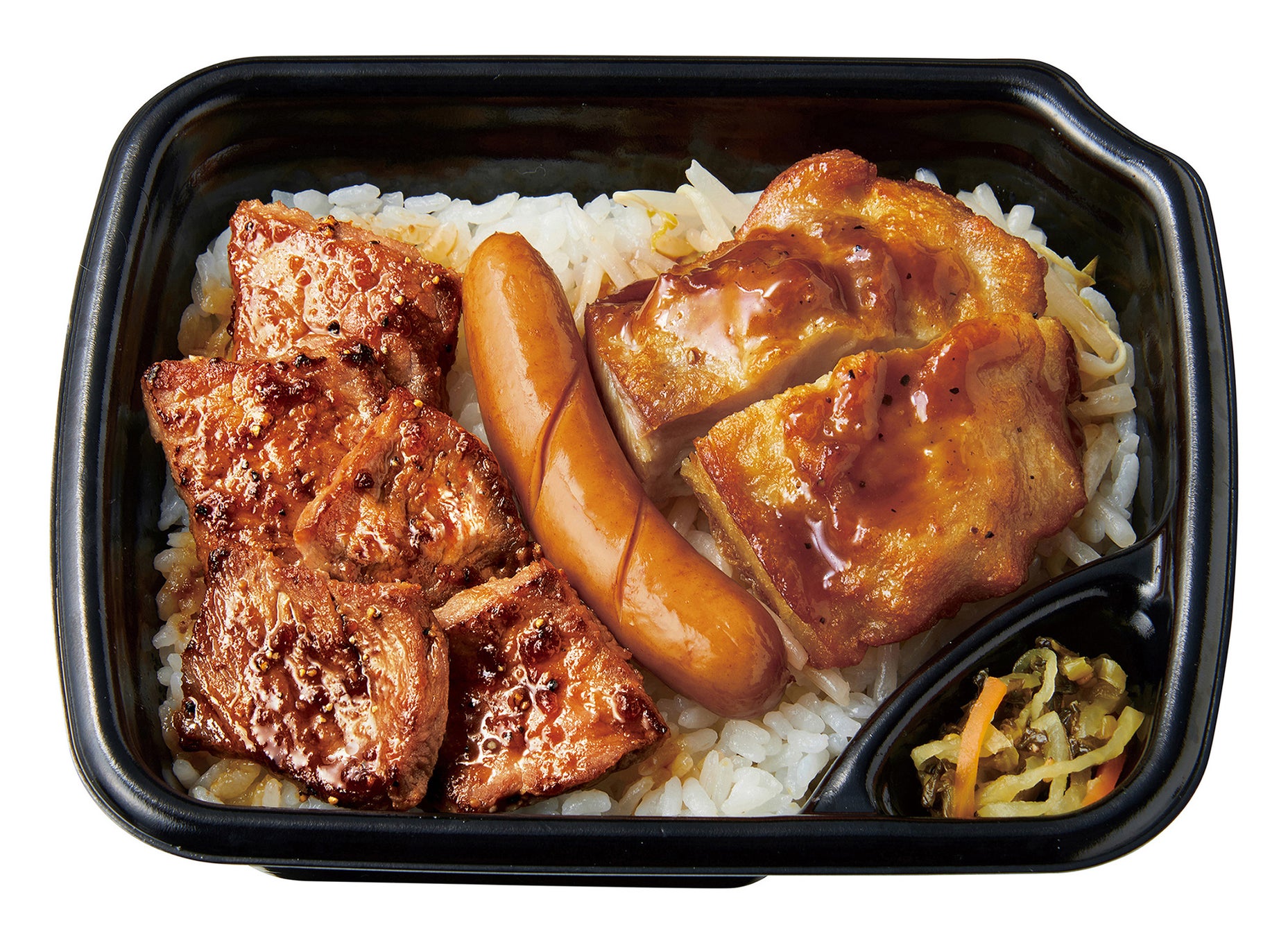 ミックスカットステーキ重 590円