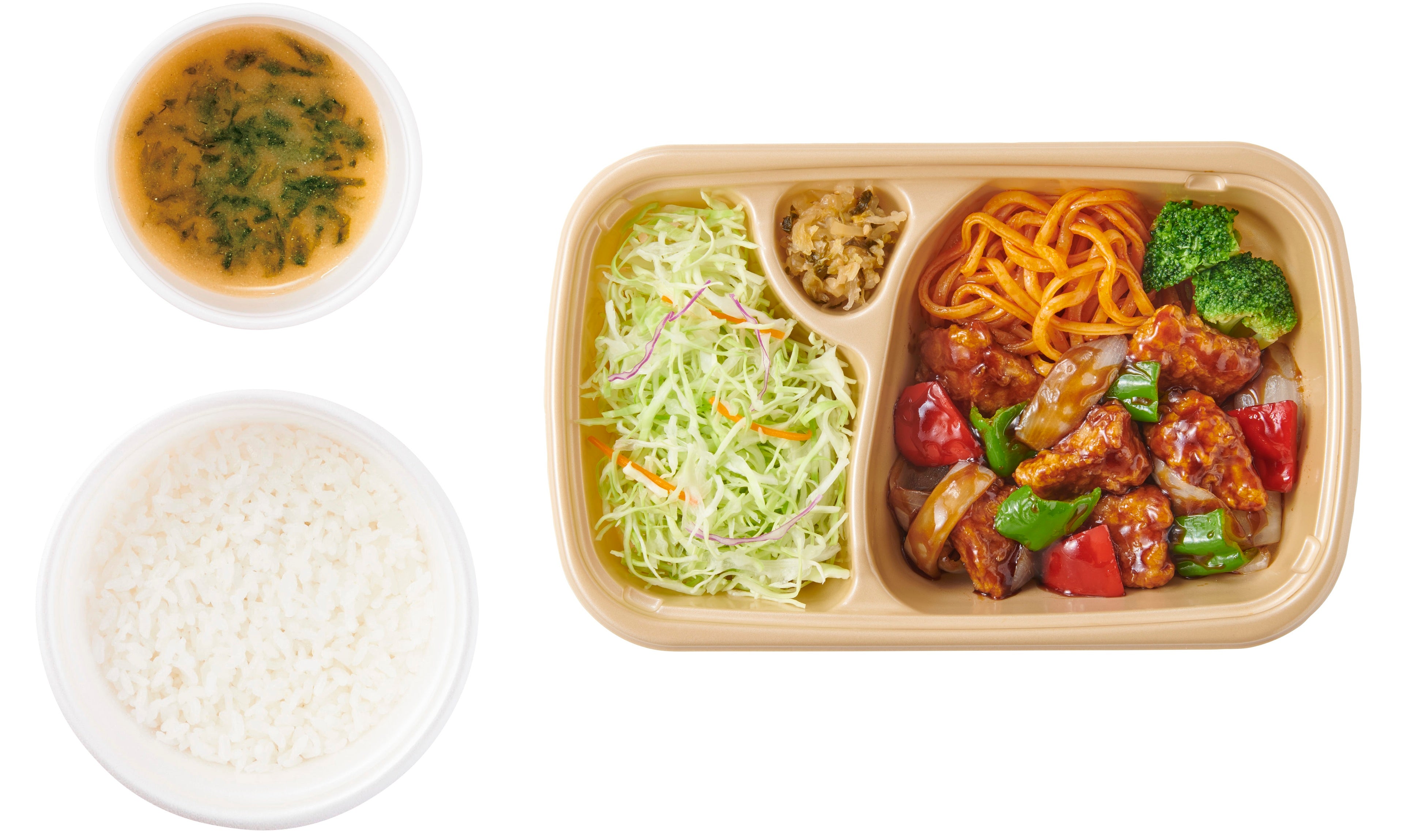 [テイクアウト] 黒酢酢豚 ごはん・あおさのみそ汁付　890円