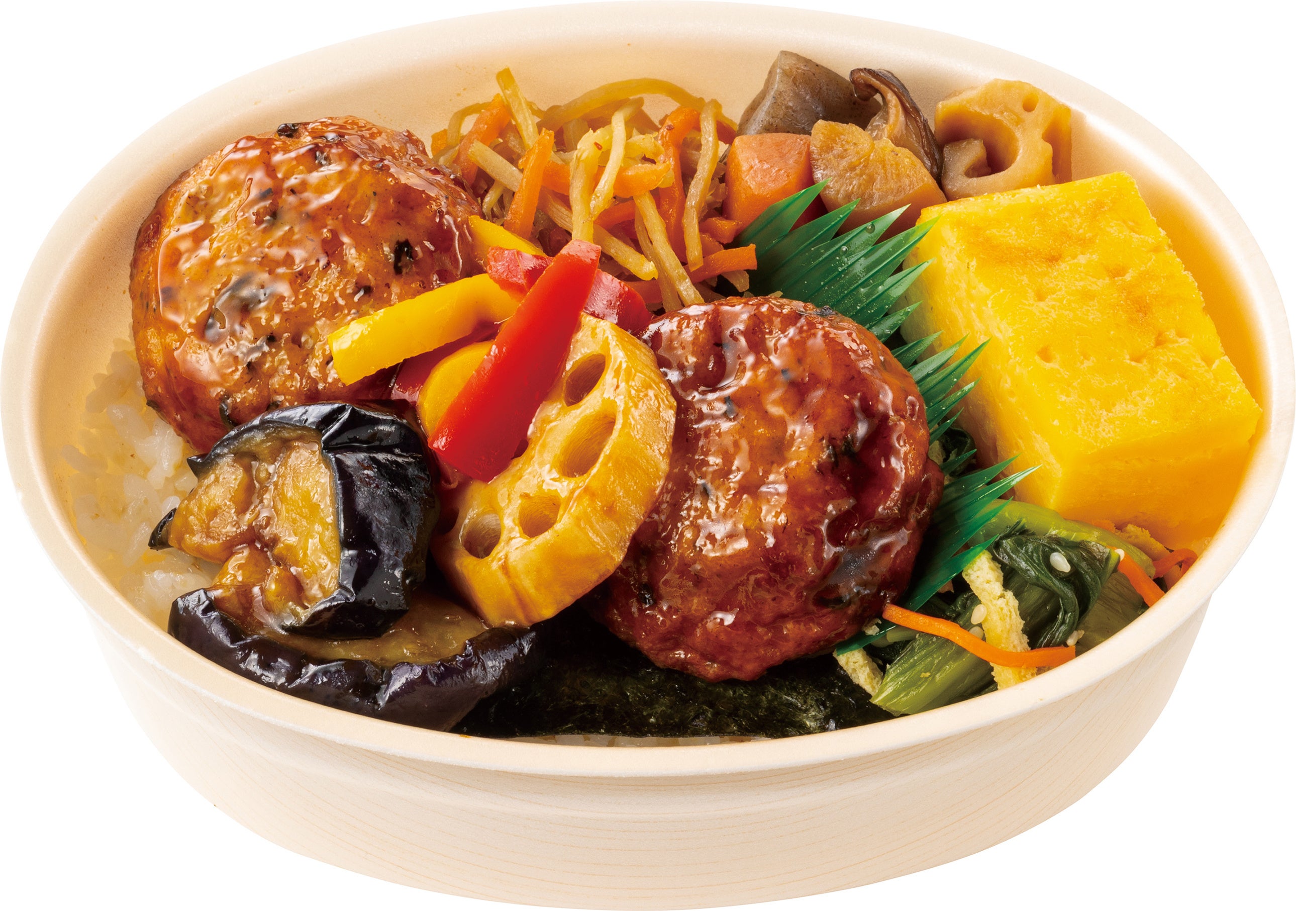 彩・豆腐ハンバーグと野菜の照りだれ弁当 　490円