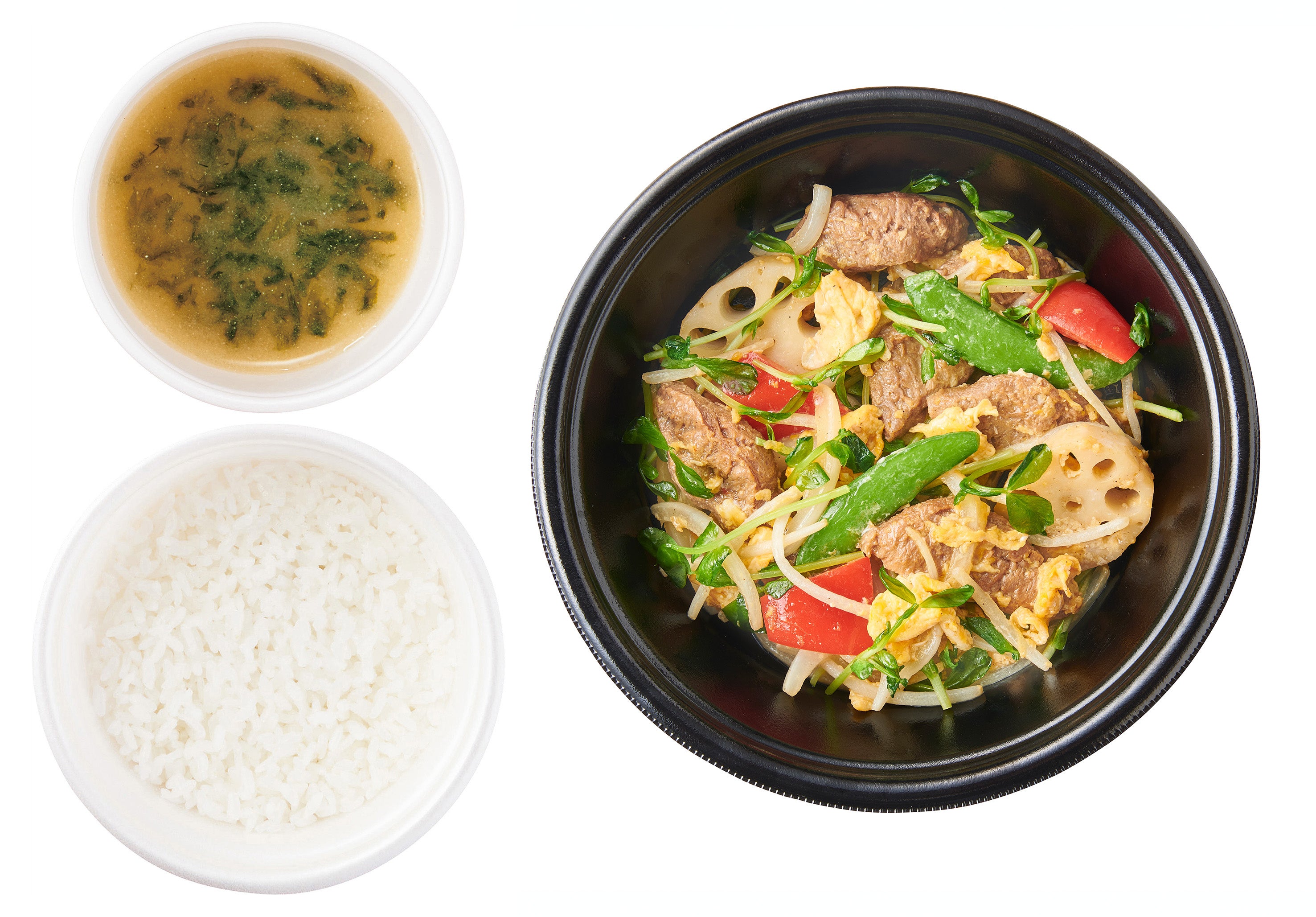 [テイクアウト]大豆ミートの豆苗玉子炒め　780円