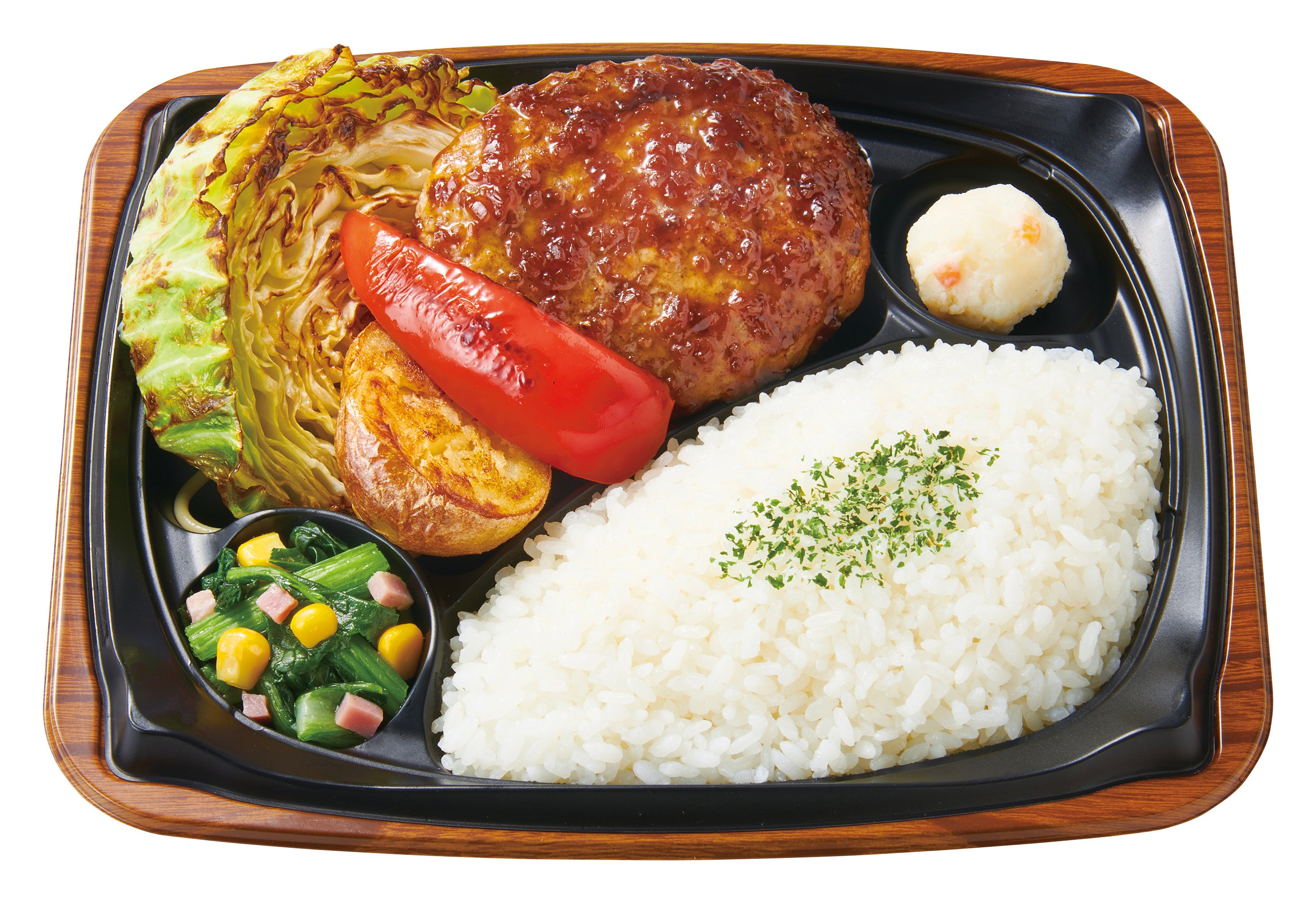 グリル野菜＆和風ハンバーグプレート　810円