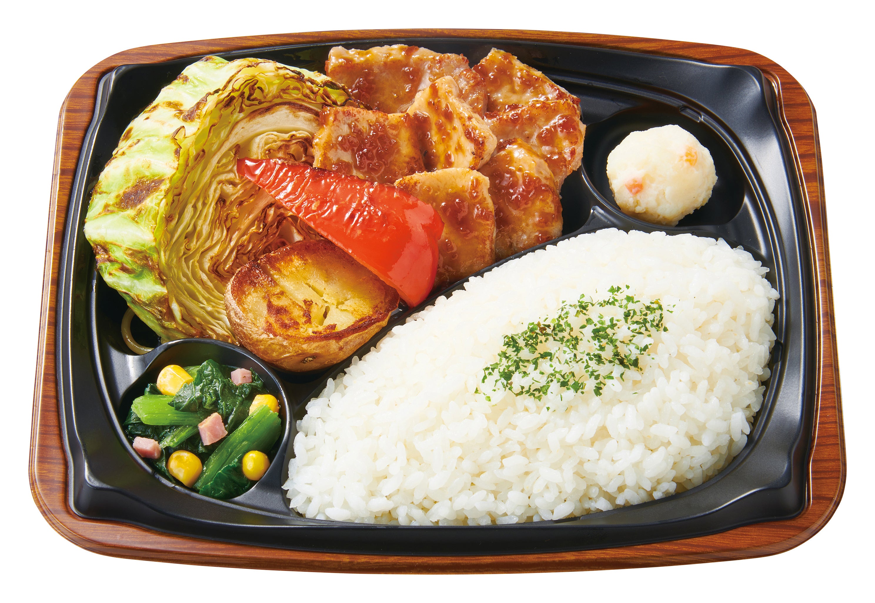 ＜新商品＞ グリル野菜＆ポークステーキプレート　750円