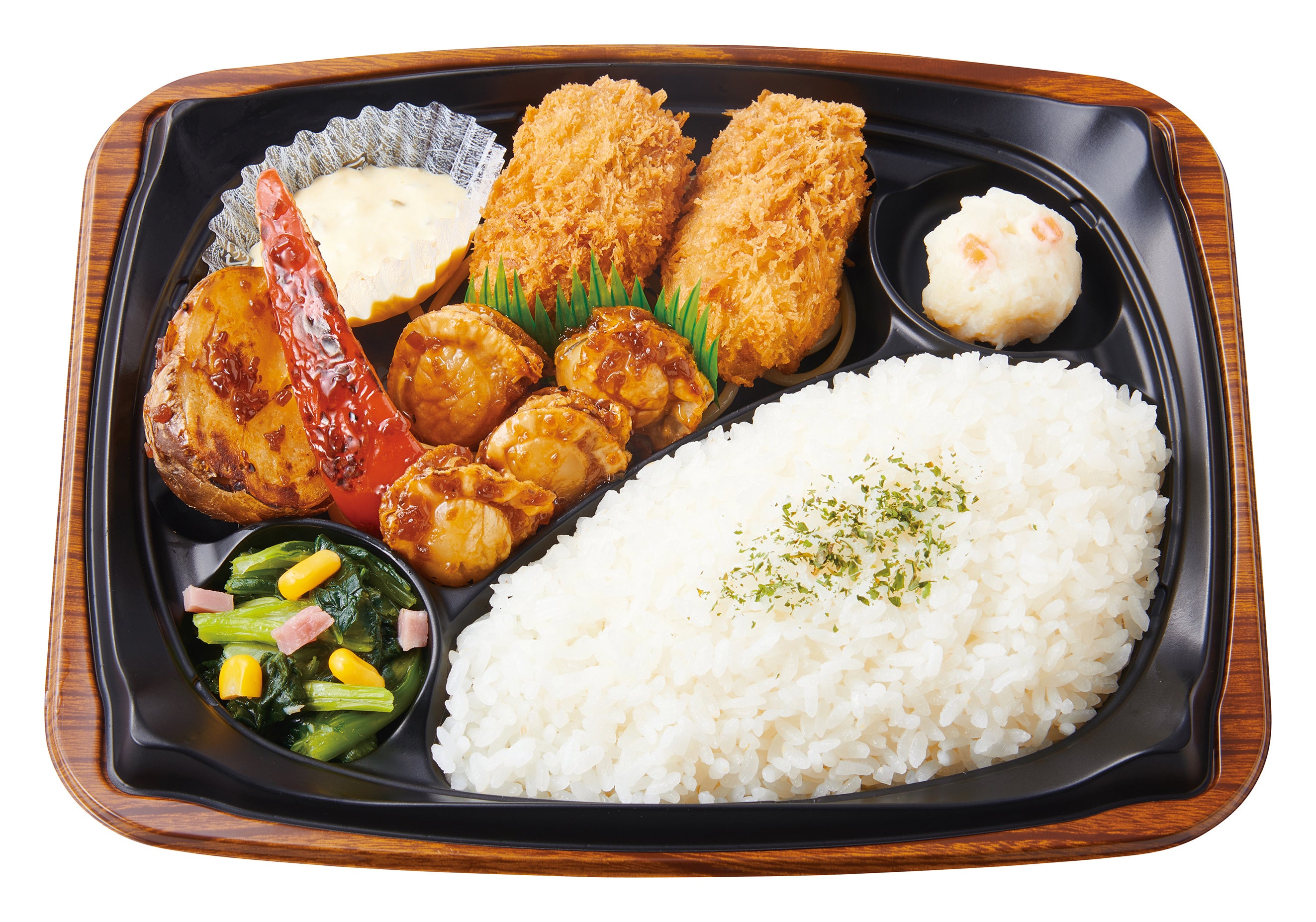 カキフライ＆ガリバタ醬油ホタテ プレート　850円