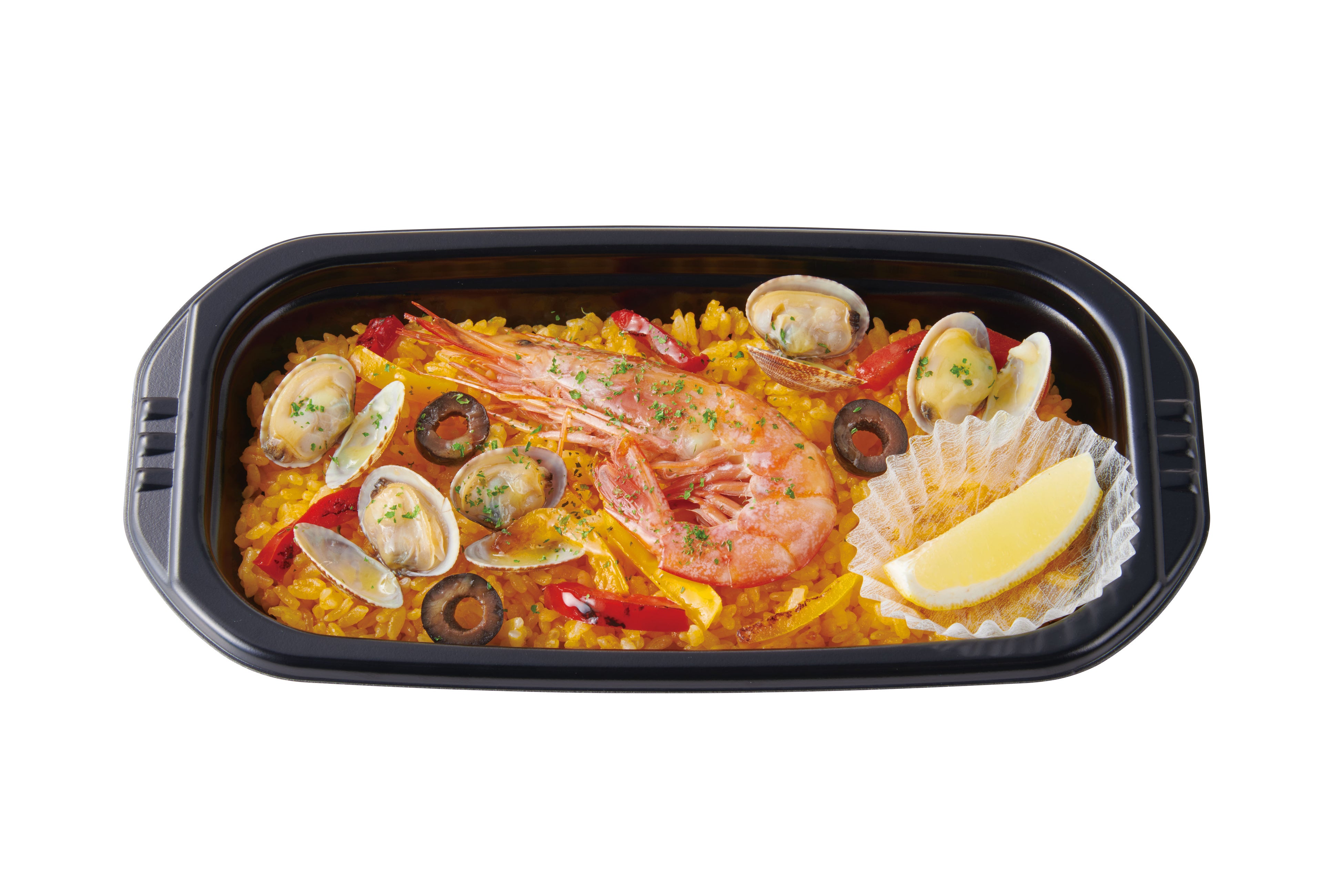 シーフードパエリア　690円