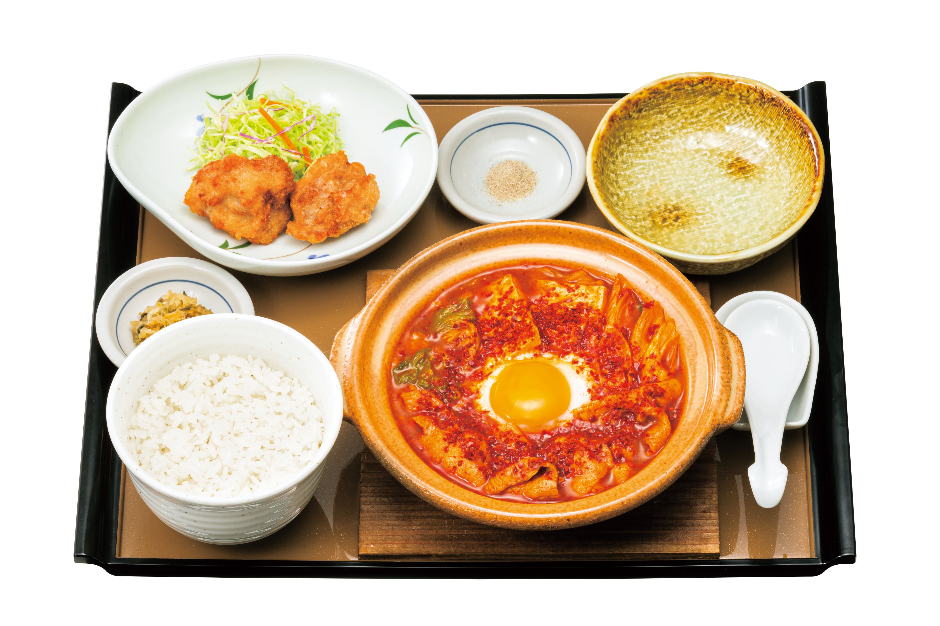 【から揚げ付】辛旨チゲ定食　990円 (小鉢なし)辛旨チゲ定食　880円