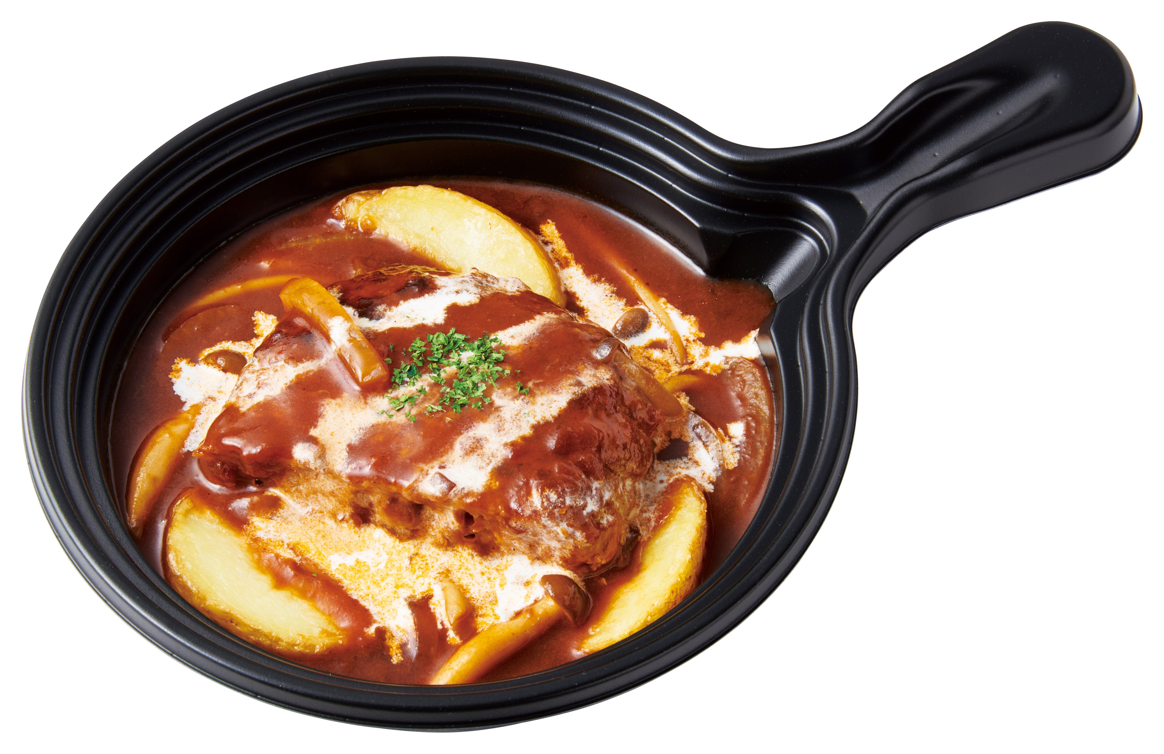 グリルハンバーグの デミソース煮込み(ハーフ)　460円