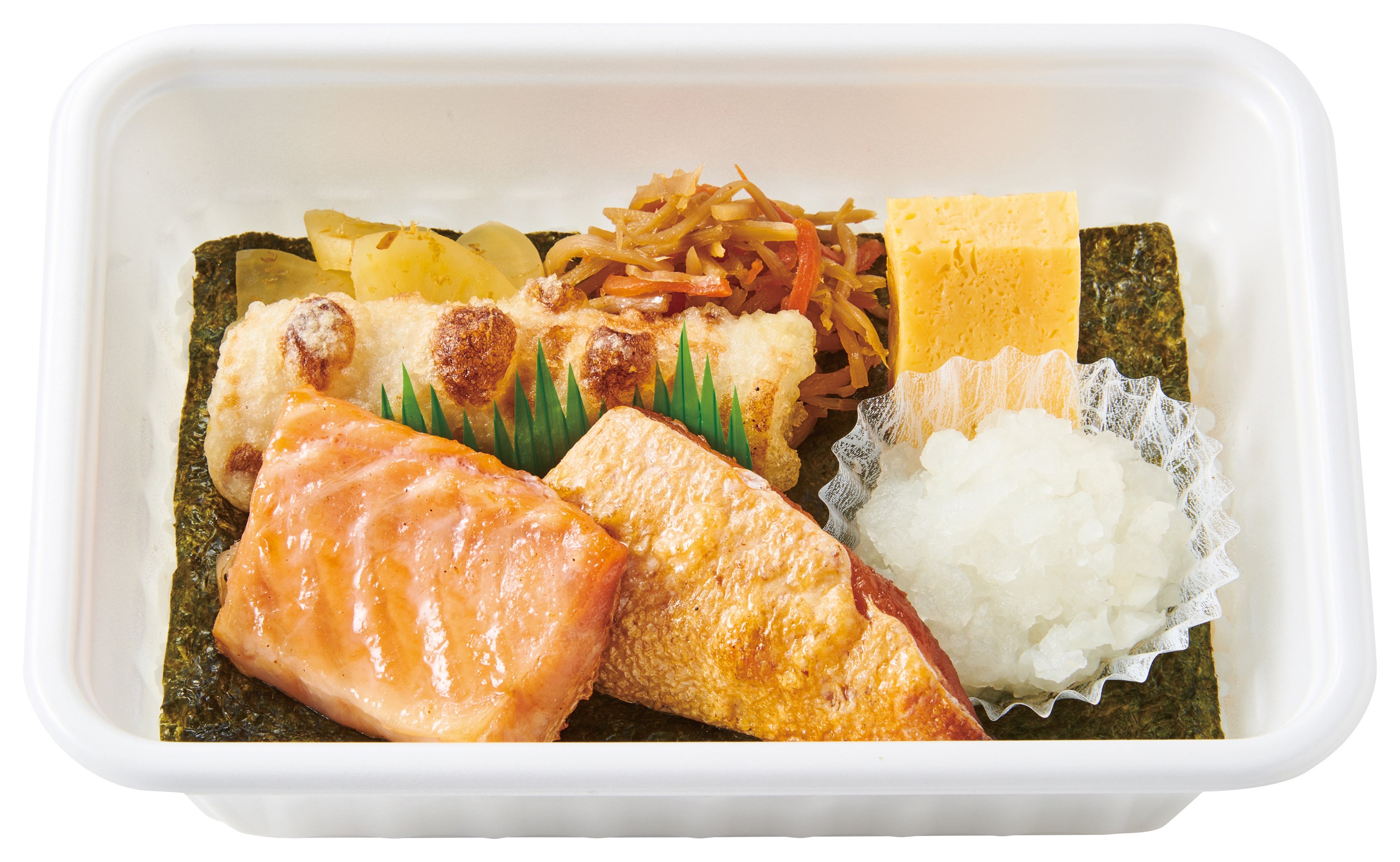 銀鮭ハラスの塩焼きBOX　590円