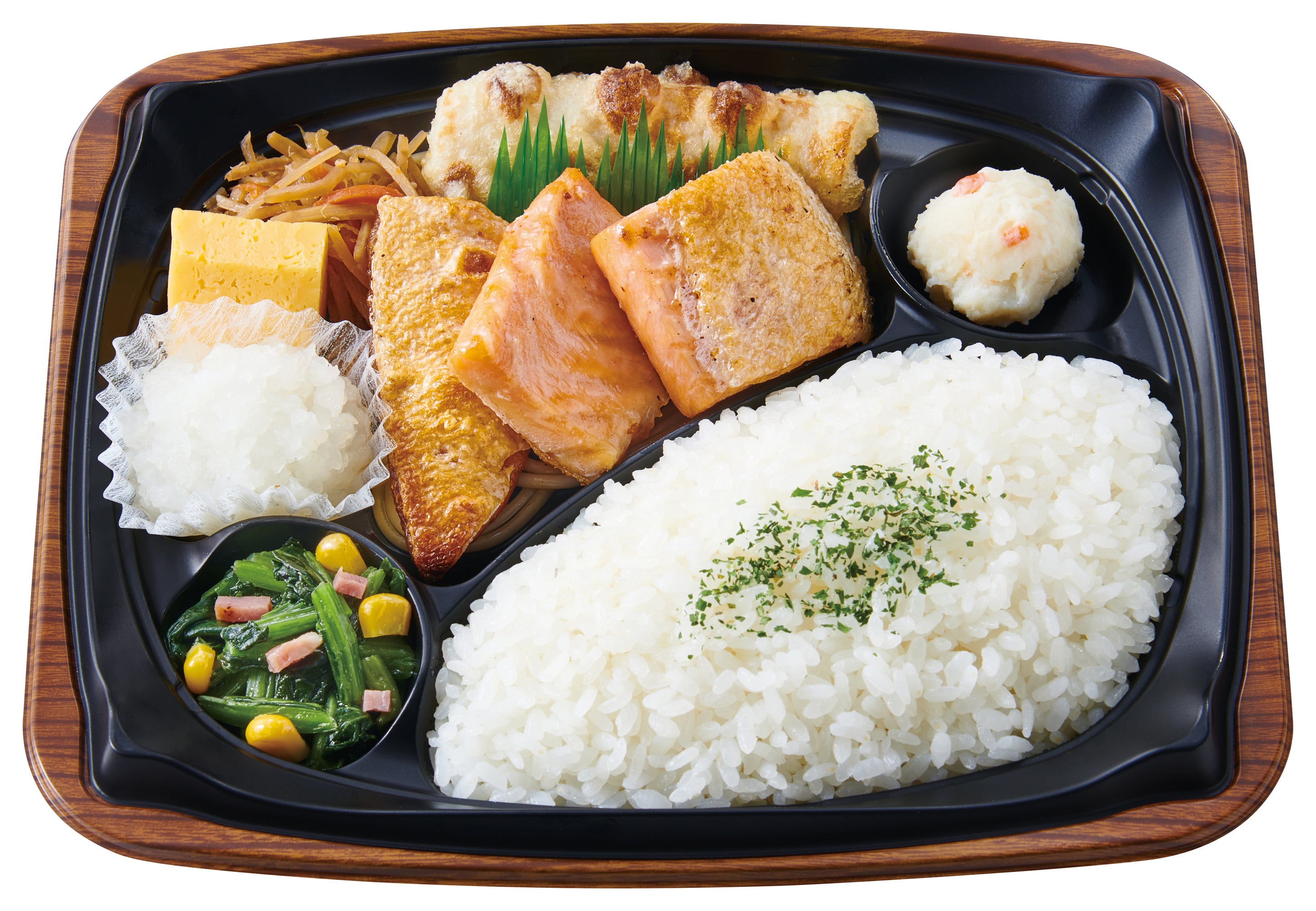 銀鮭ハラスの塩焼きプレート　810円