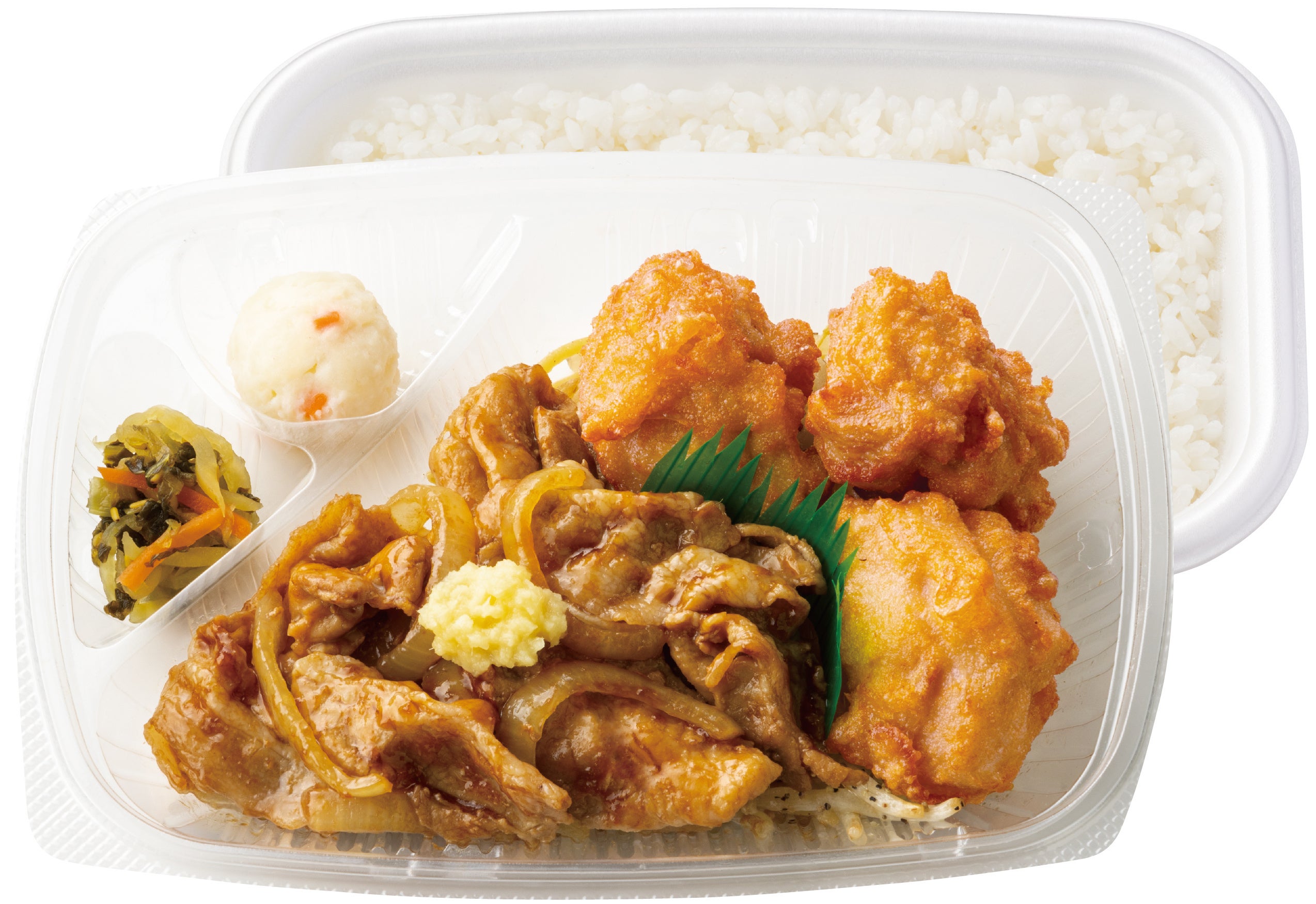 しょうが焼き＆から揚弁当　770円