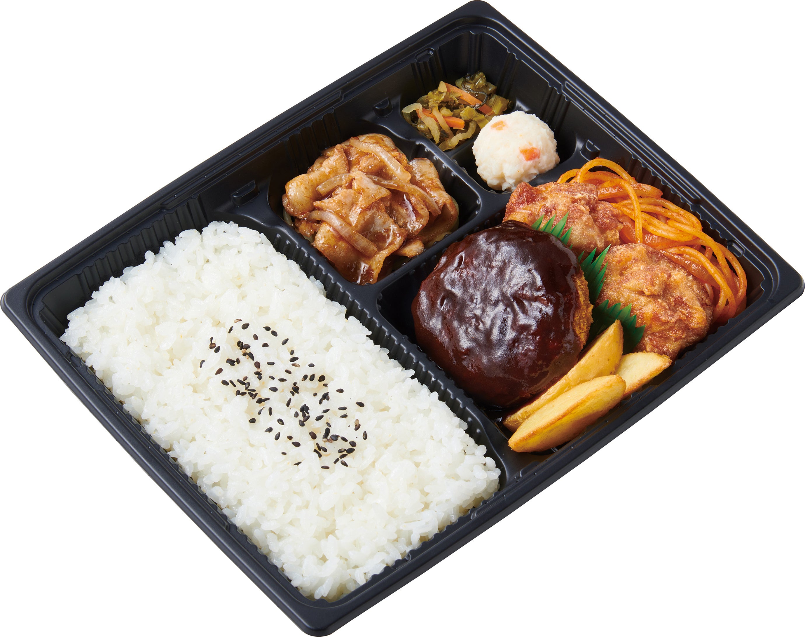 スポーツ弁当　から揚＆デミメンチ　550円