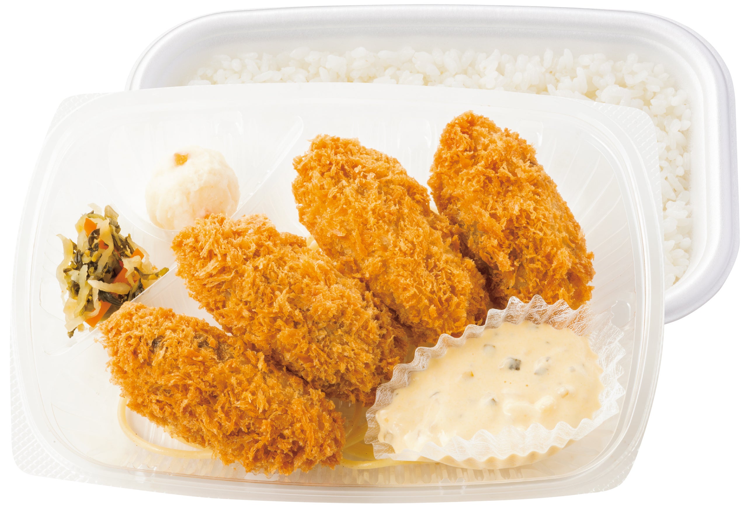 旨みぎゅっと！ ４コ入りカキフライ弁当 690円
