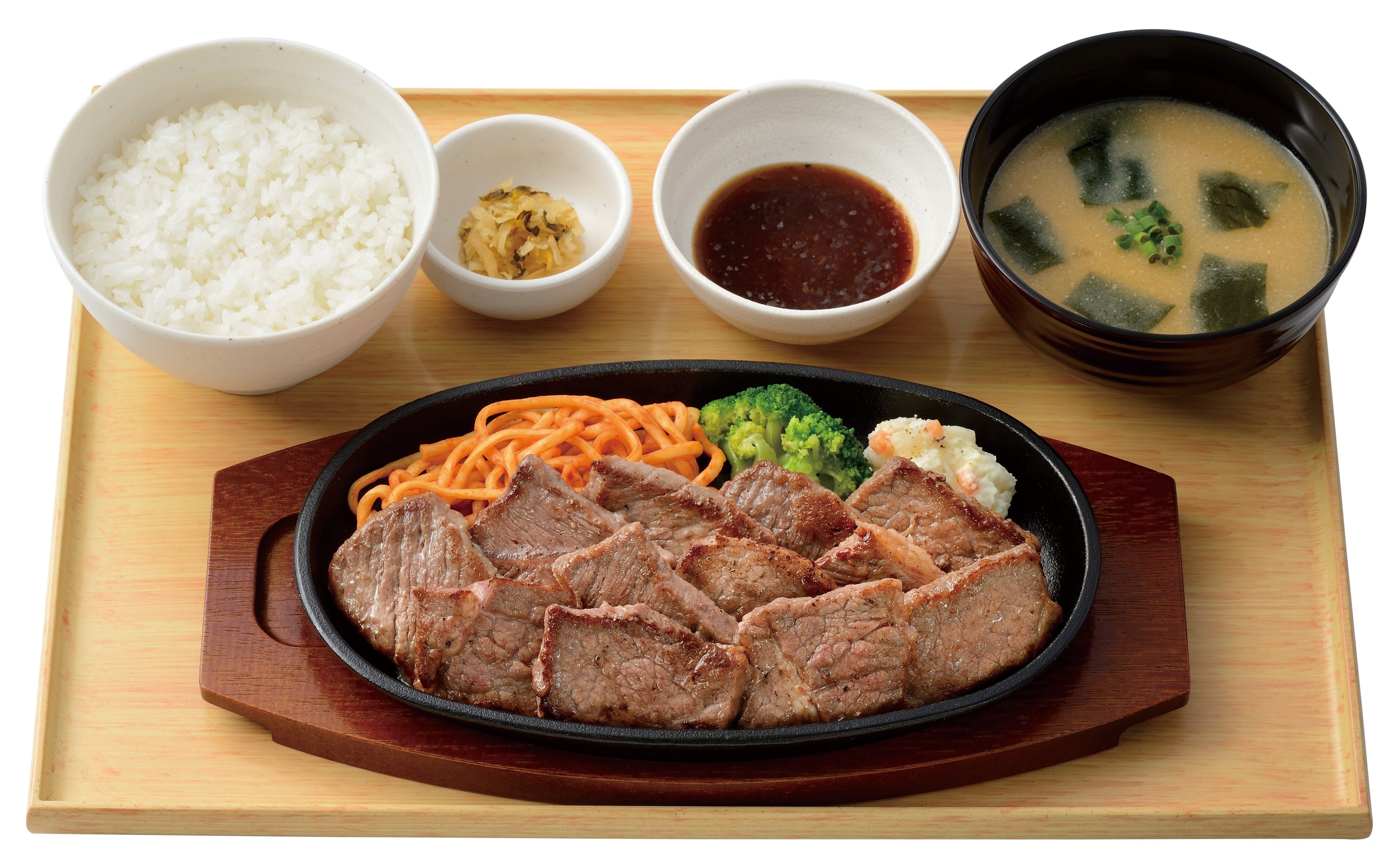 ブラックアンガスビーフの特カットステーキ定食【和風ソース】1,990円