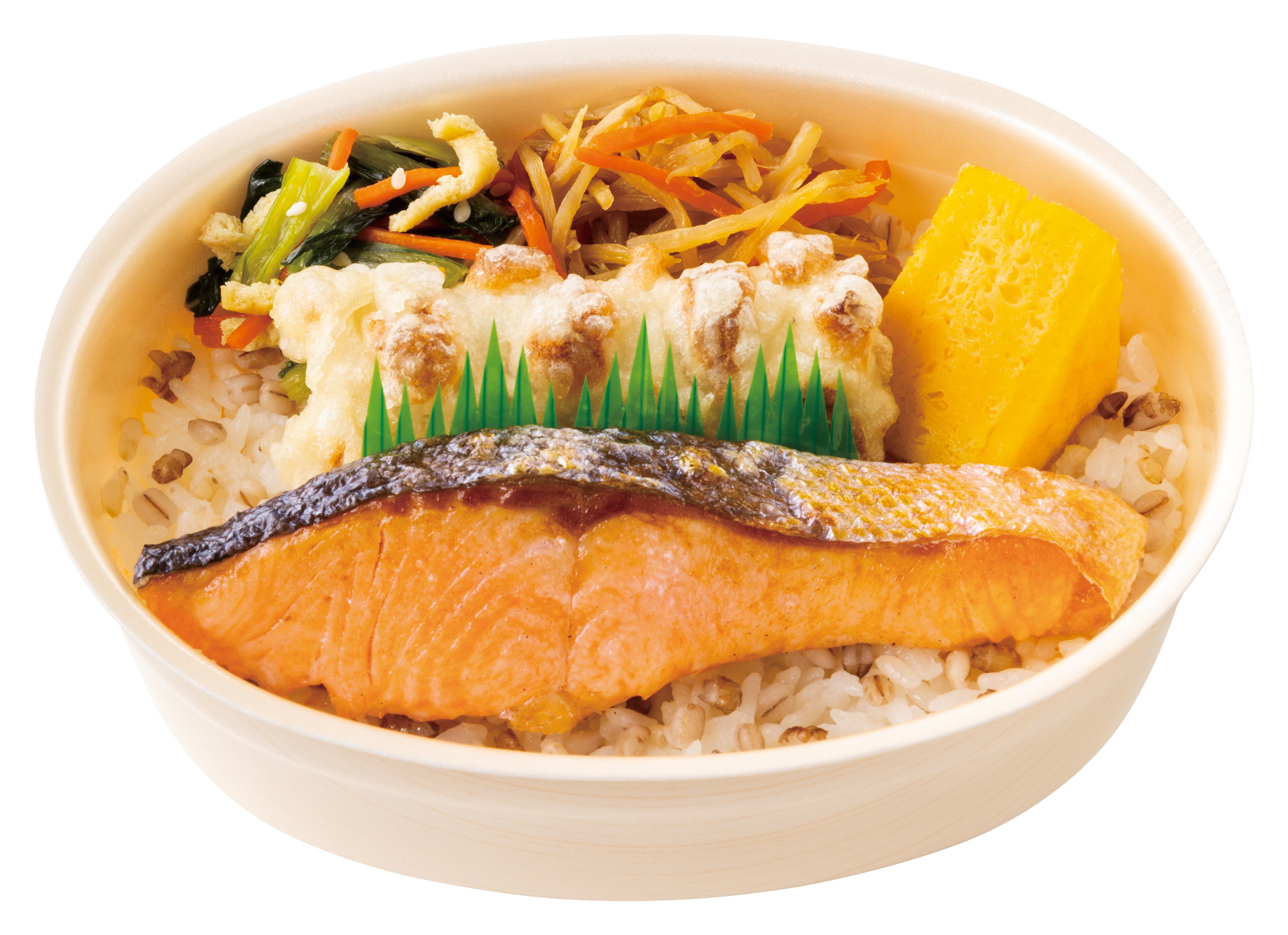 ～もち麦ごはんのミニ弁当～ もちミニ しゃけ弁当 560円