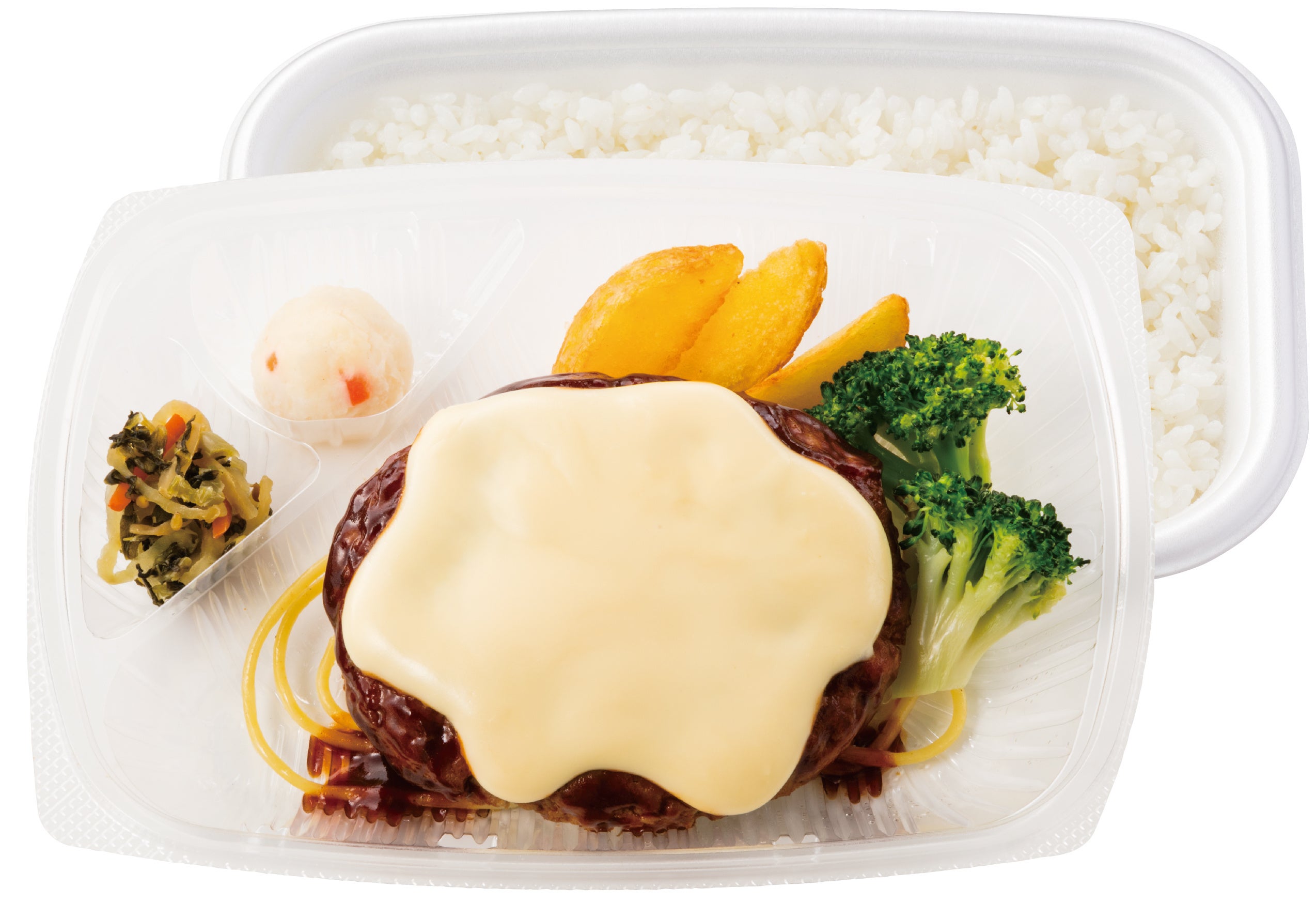 3種チーズでとろーり濃厚 チーズハンバーグ弁当 730円