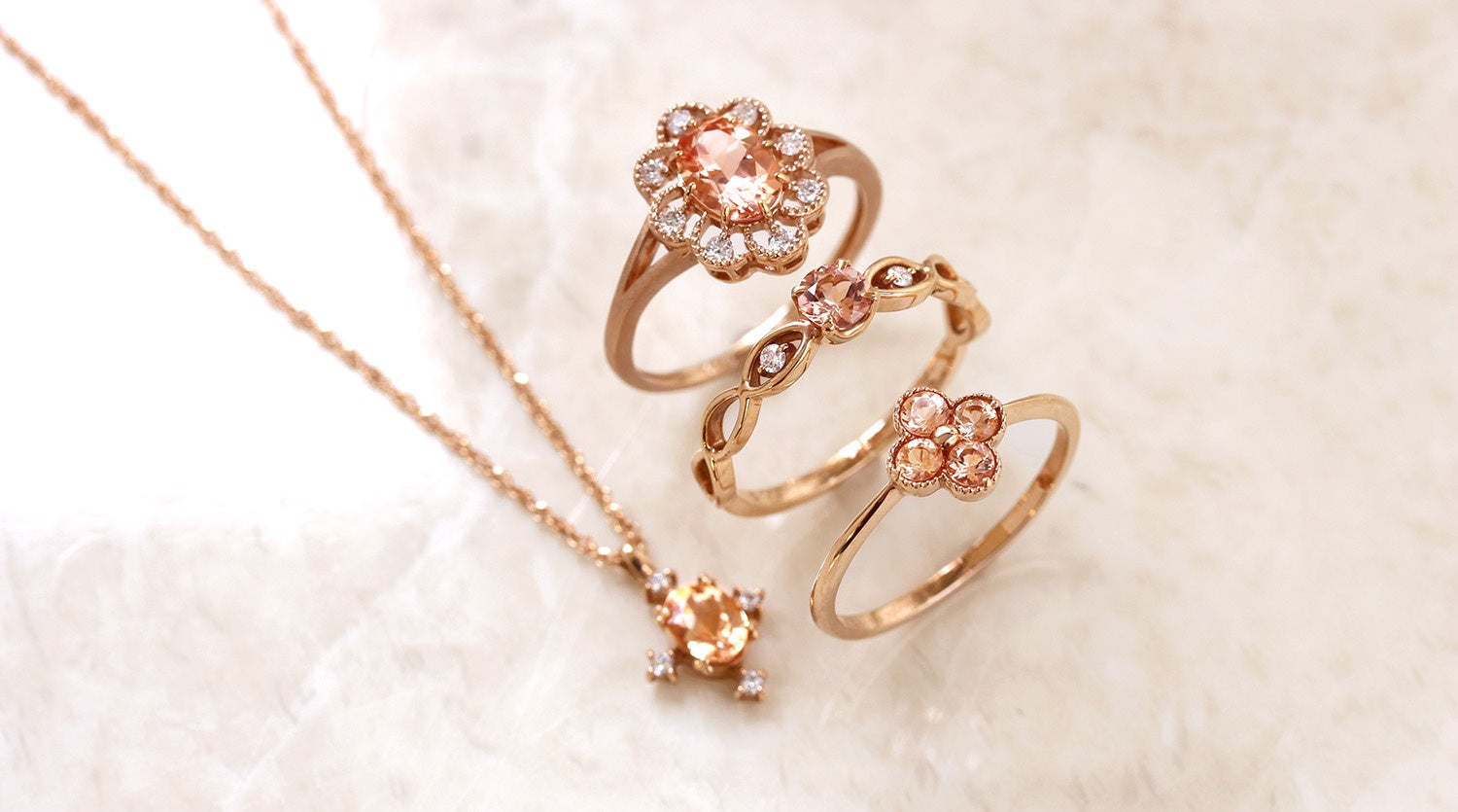 11月の誕生石ジュエリー（トパーズ、シトリン）