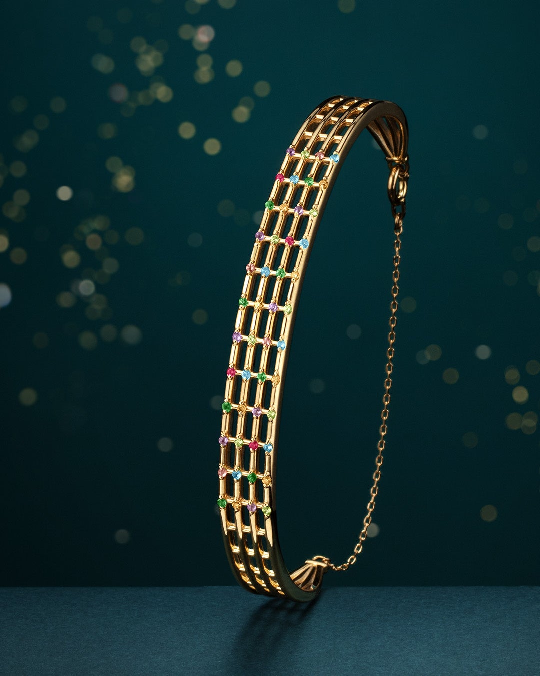 マルチカラージュエル K18K10バングル・グラトゥレ・¥286,000〜