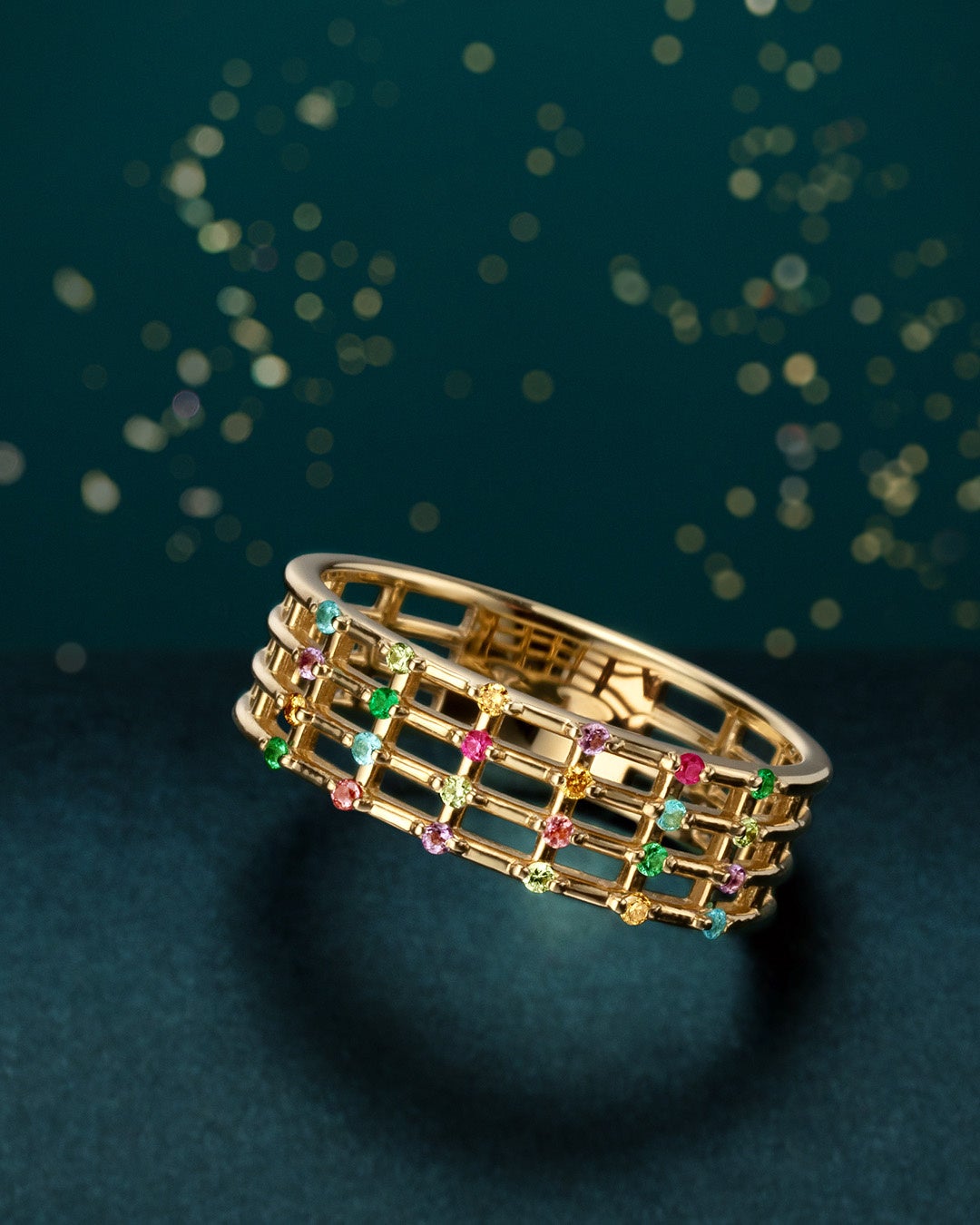 マルチカラージュエル K18K10リング・グラトゥレ・¥121,000〜