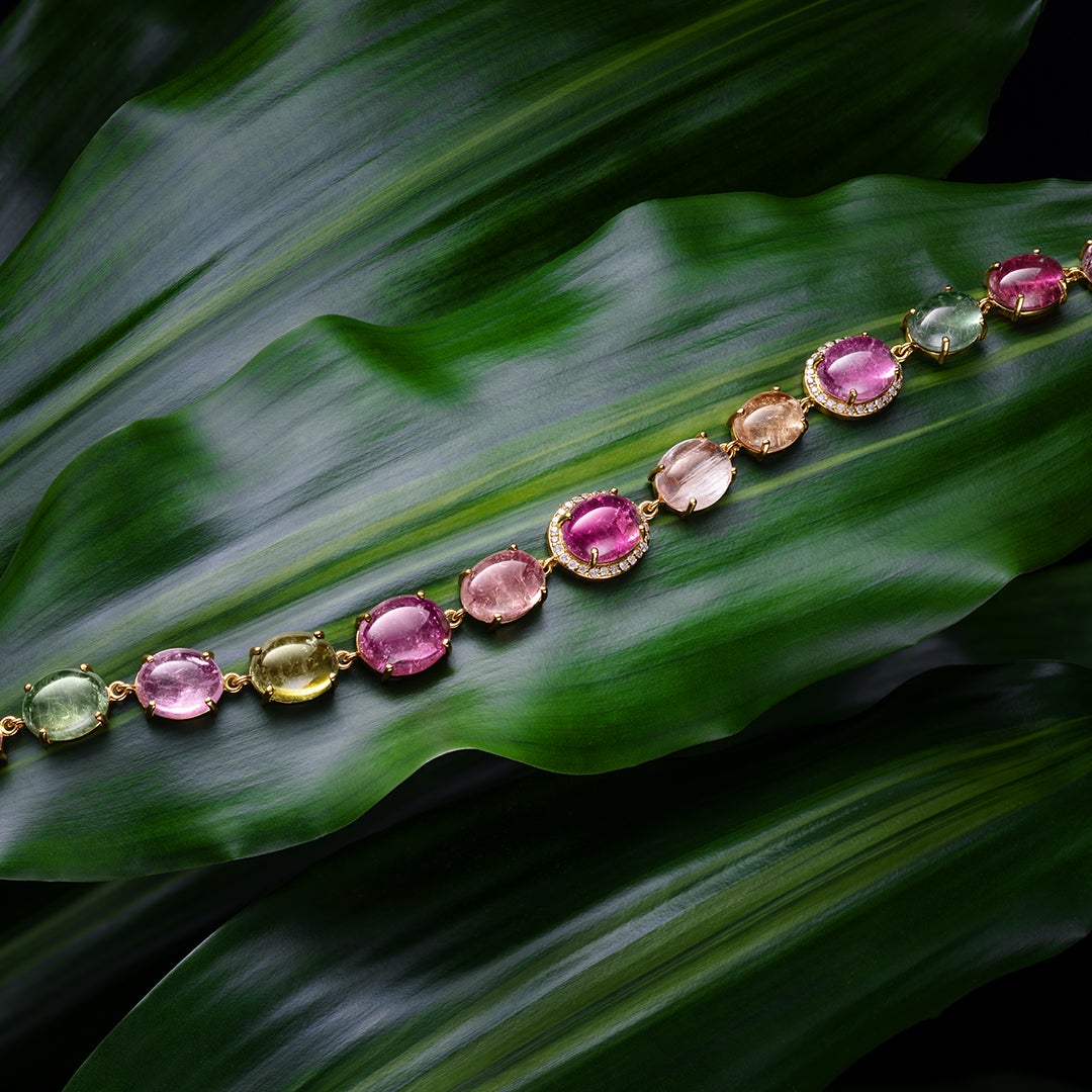 マルチカラートルマリンのブレスレット