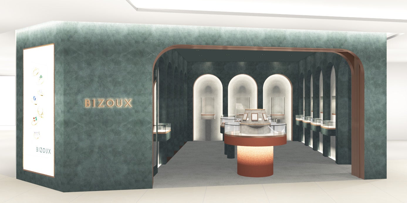 希少石含む、150種以上の多種多様なルース（裸石）が、 ずらり並ぶ「宝石ミュージアム」のような空間（パース）