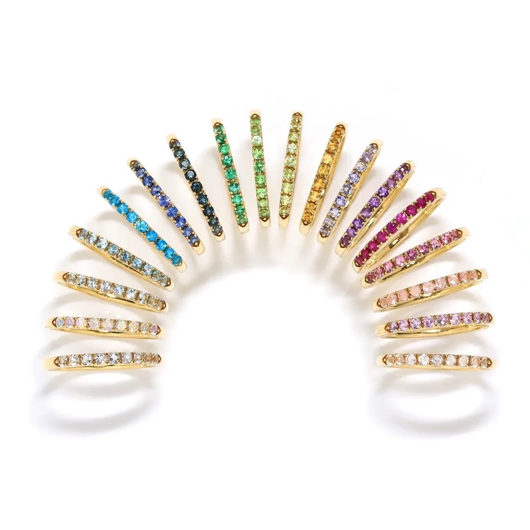 GEM EDEN - 18カラーストーン K10リング・COLOR_PALETTE