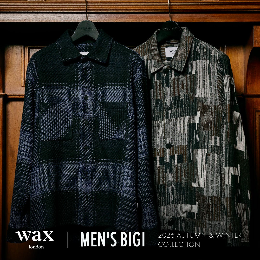 【WAX LONDON(ワックス ロンドン)×MEN’S BIGI(メンズビギ)】人気のチェックオーバーシャツを別注した限定モデルが販売開始