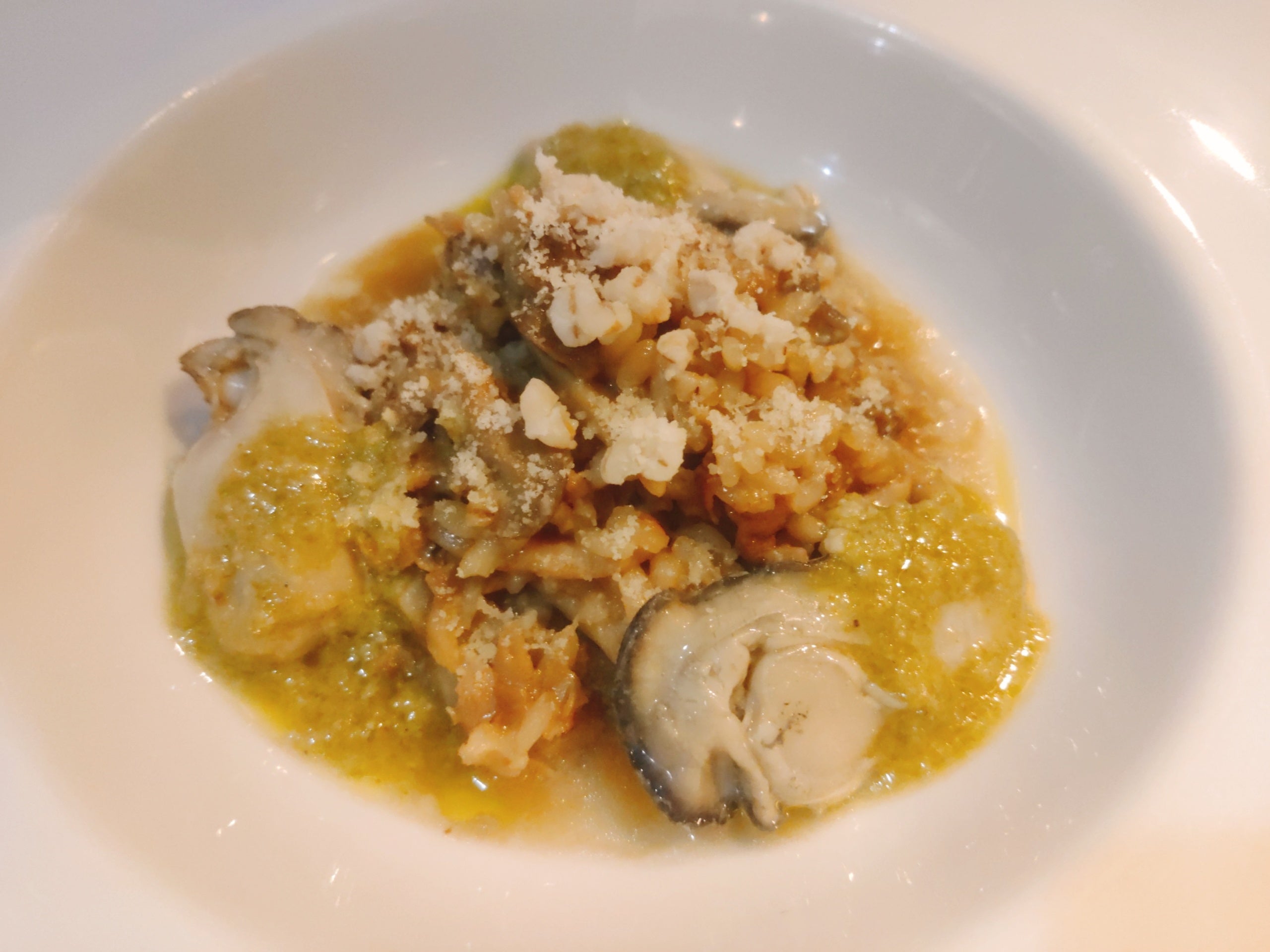 マッシュルーム：はだか麦入り牡蠣とキノコのリゾット