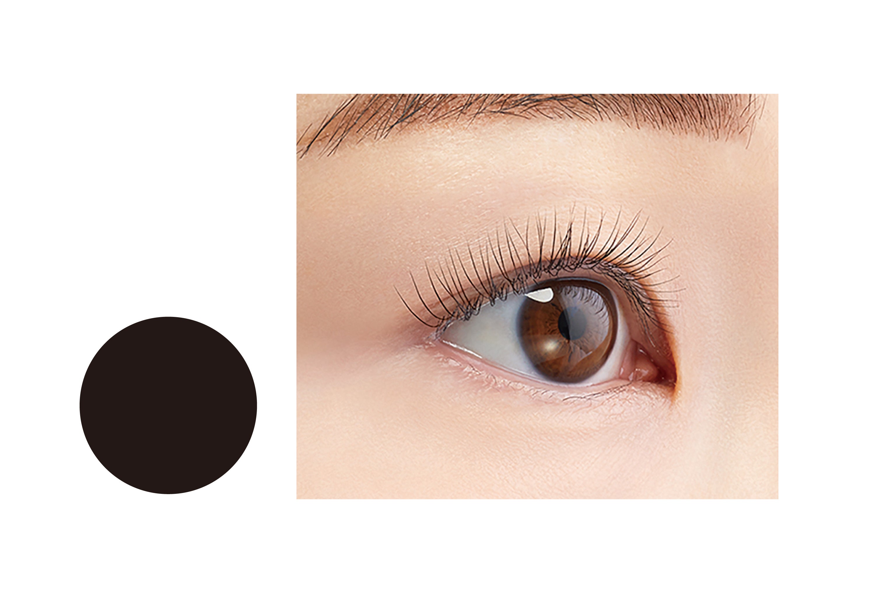 アイプチ®　ひとえ・奥ぶたえ用マスカラ ＜リッチブラック＞（仕上がりイメージ）
