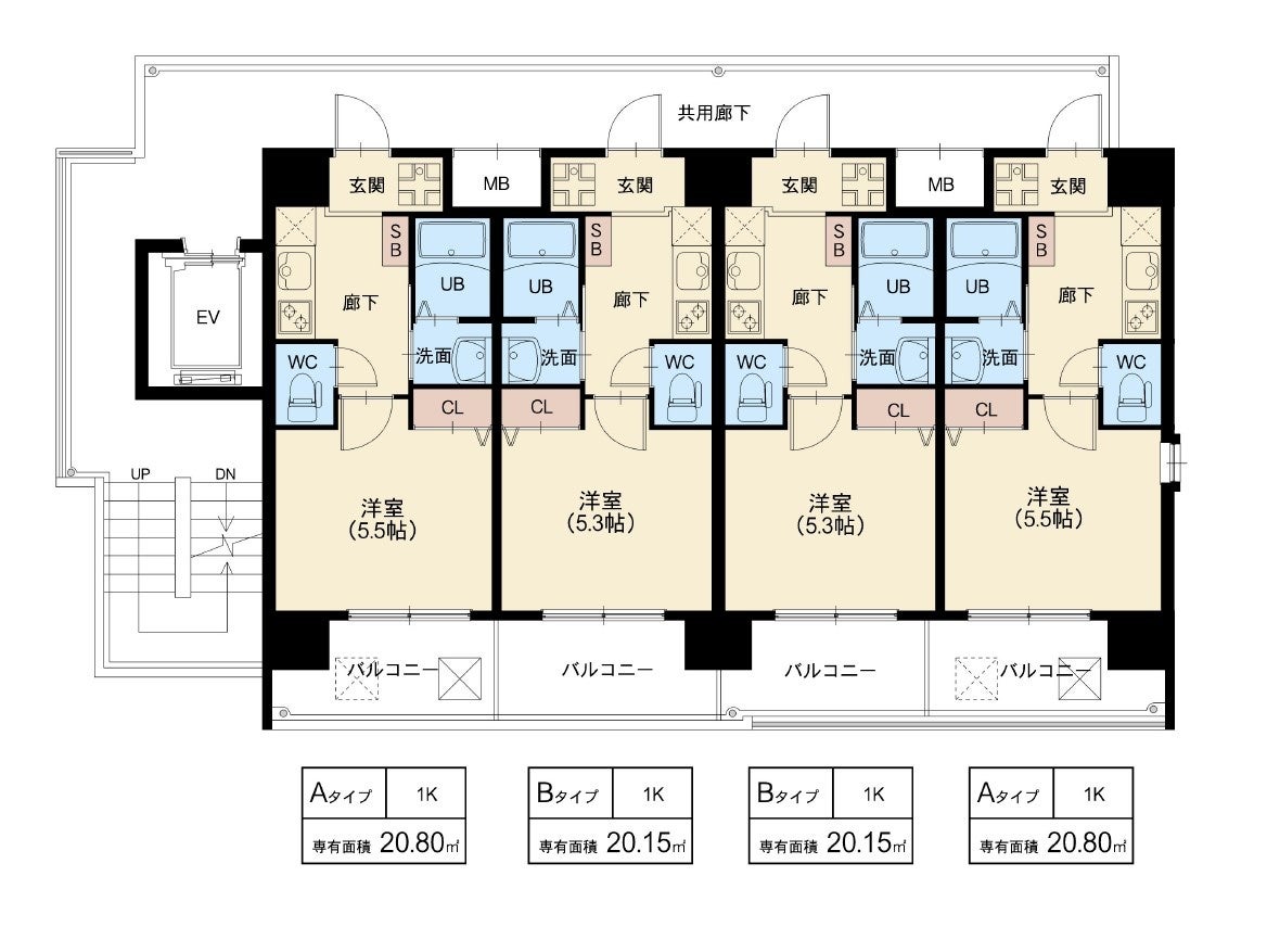 間取り　７～９階