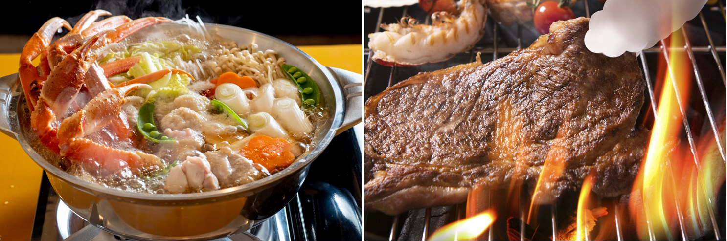 こたつでかに鍋・BBQ