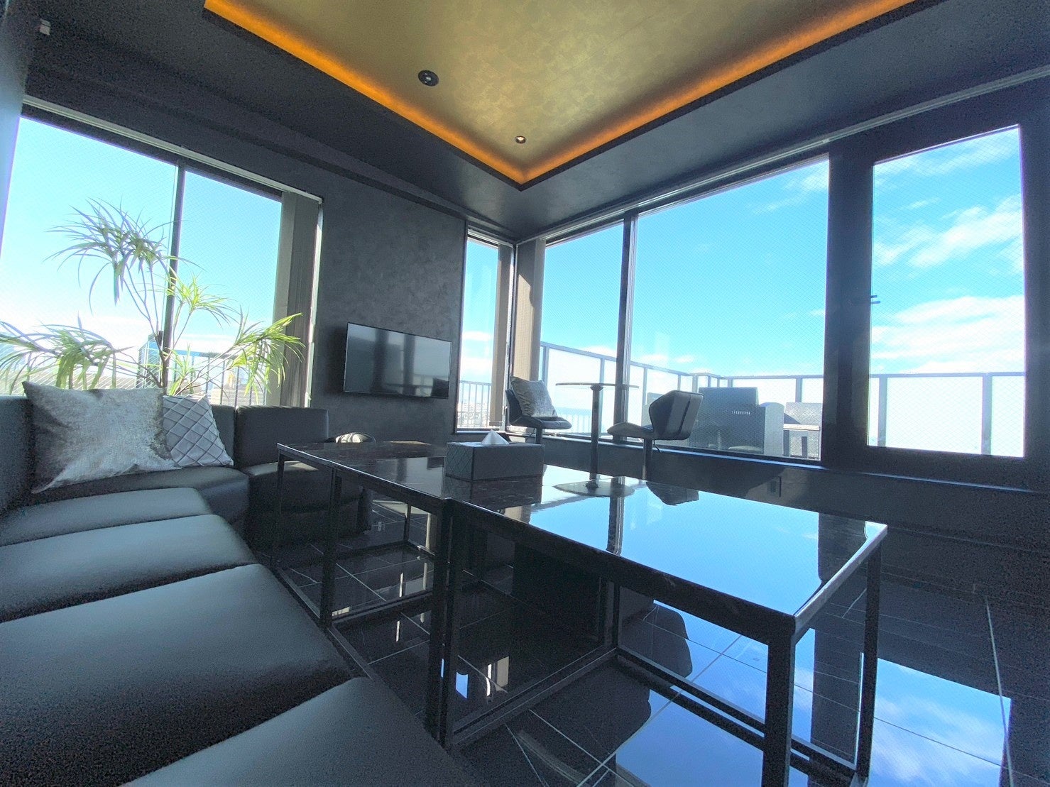 大きく開口部を設け、室内でも高い解放感を感じることが出来ます