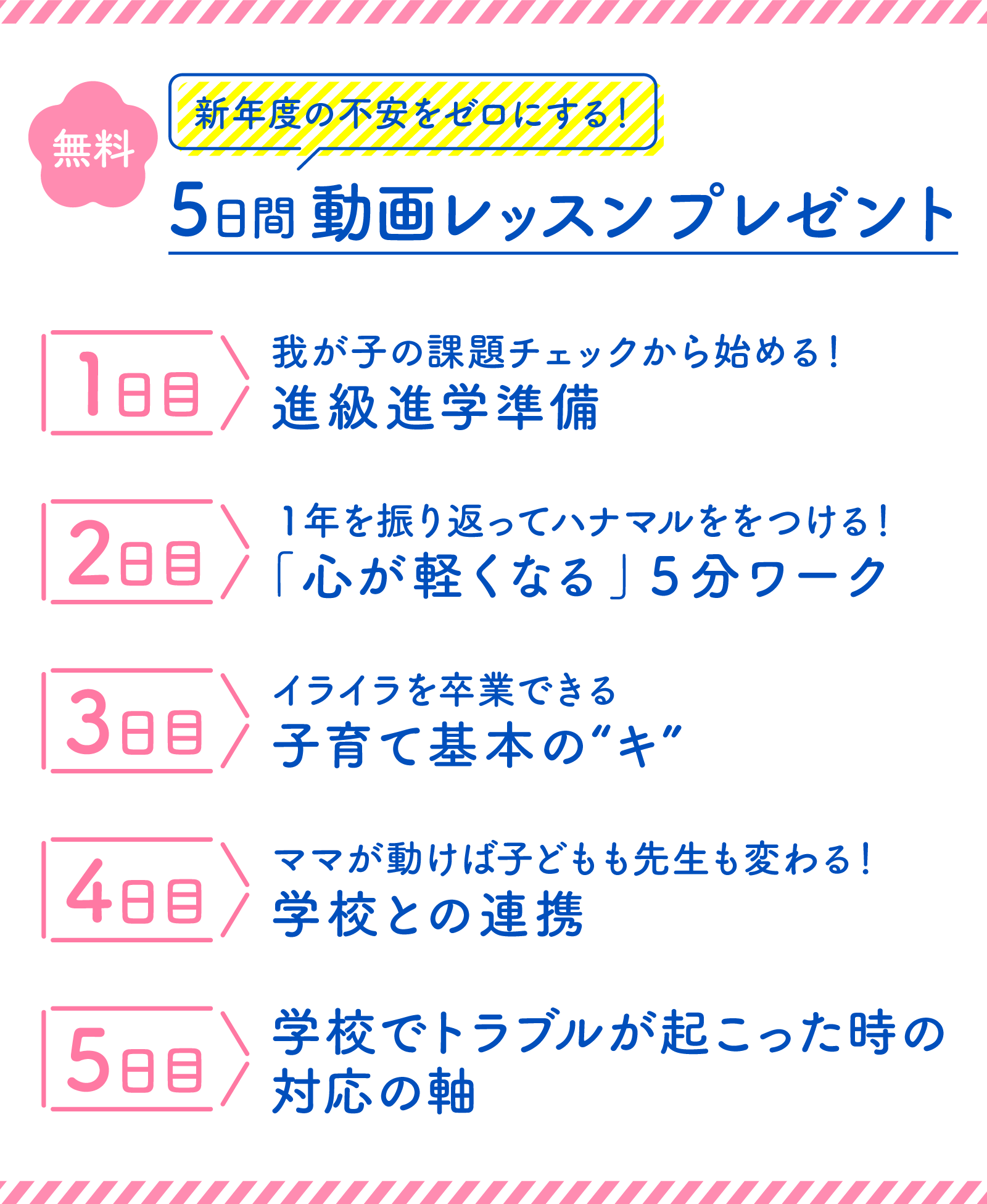 ５日間動画レッスン