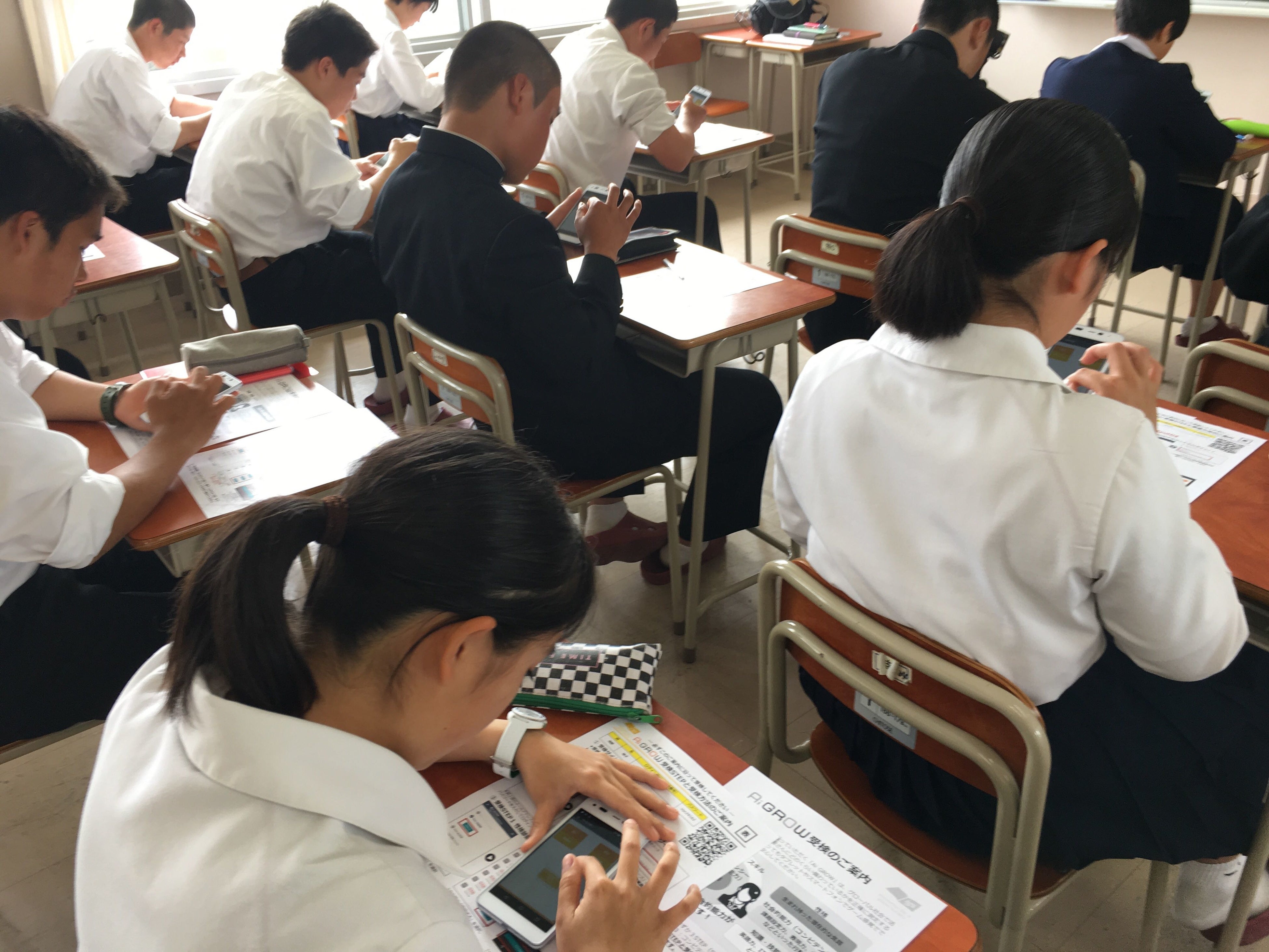 Ai GROW受検の様子（他校）